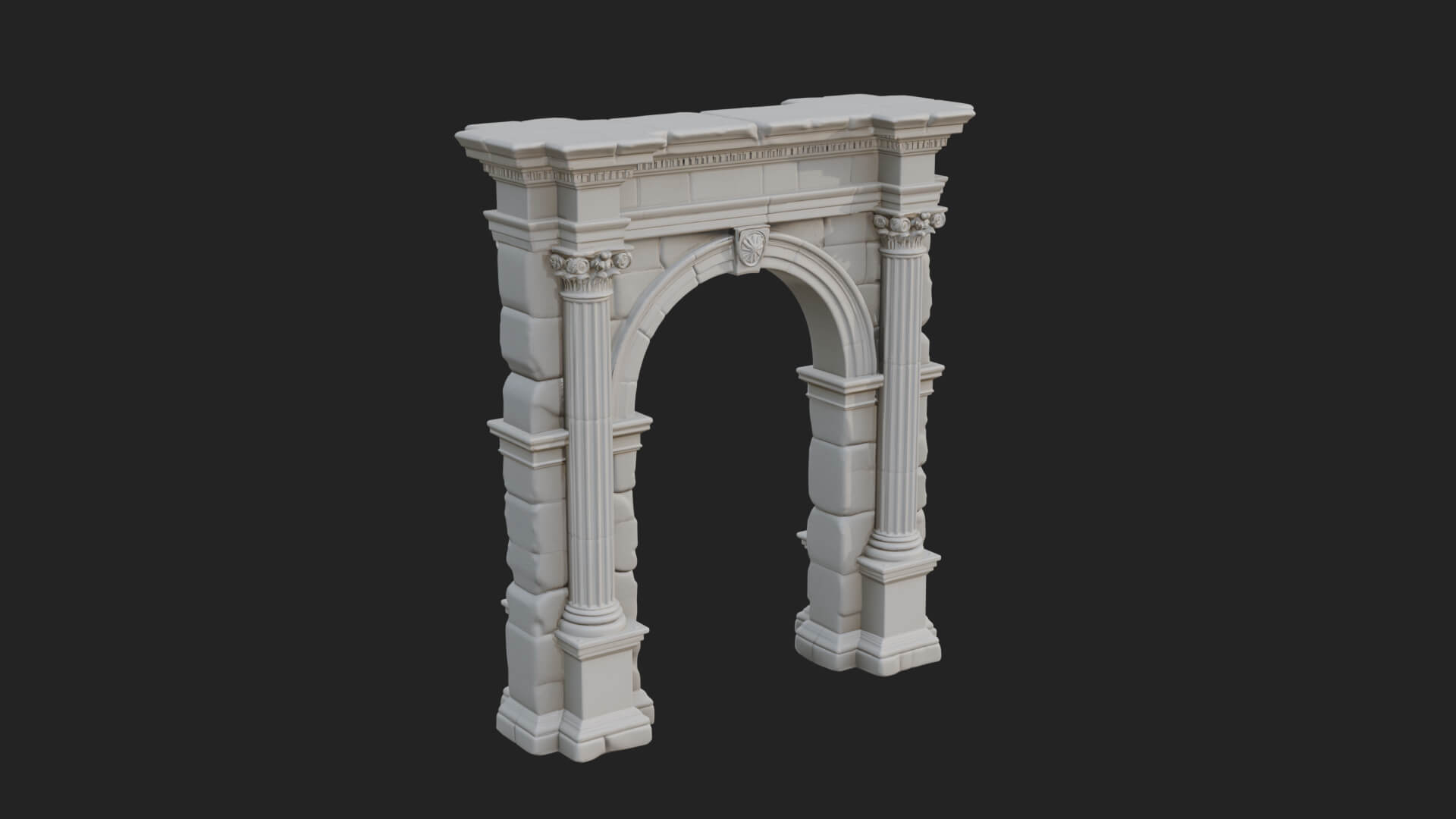 Roman Triumphal Arch Model Design 7 3D Print Model 3D Model