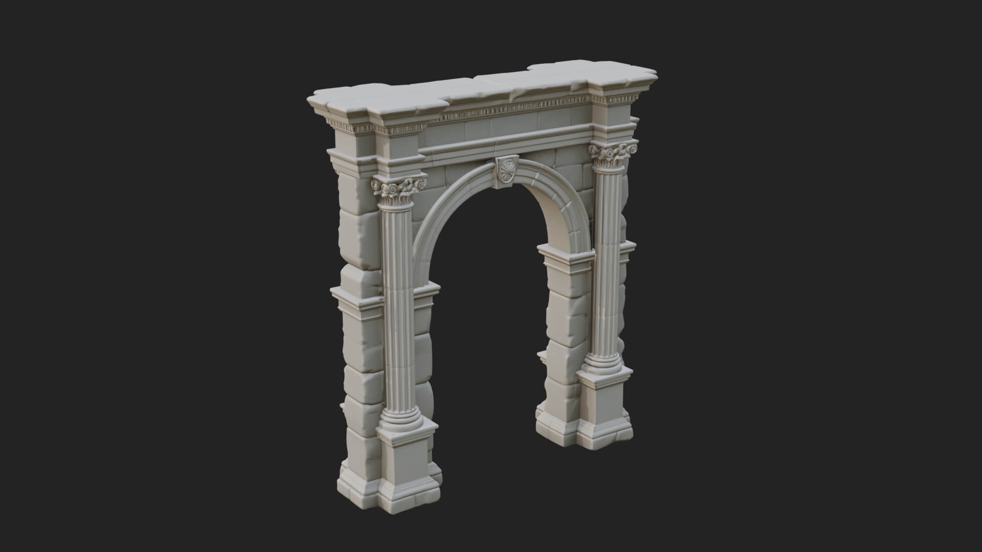 Roman Triumphal Arch Model Design 7 3D Print Model 3D Model