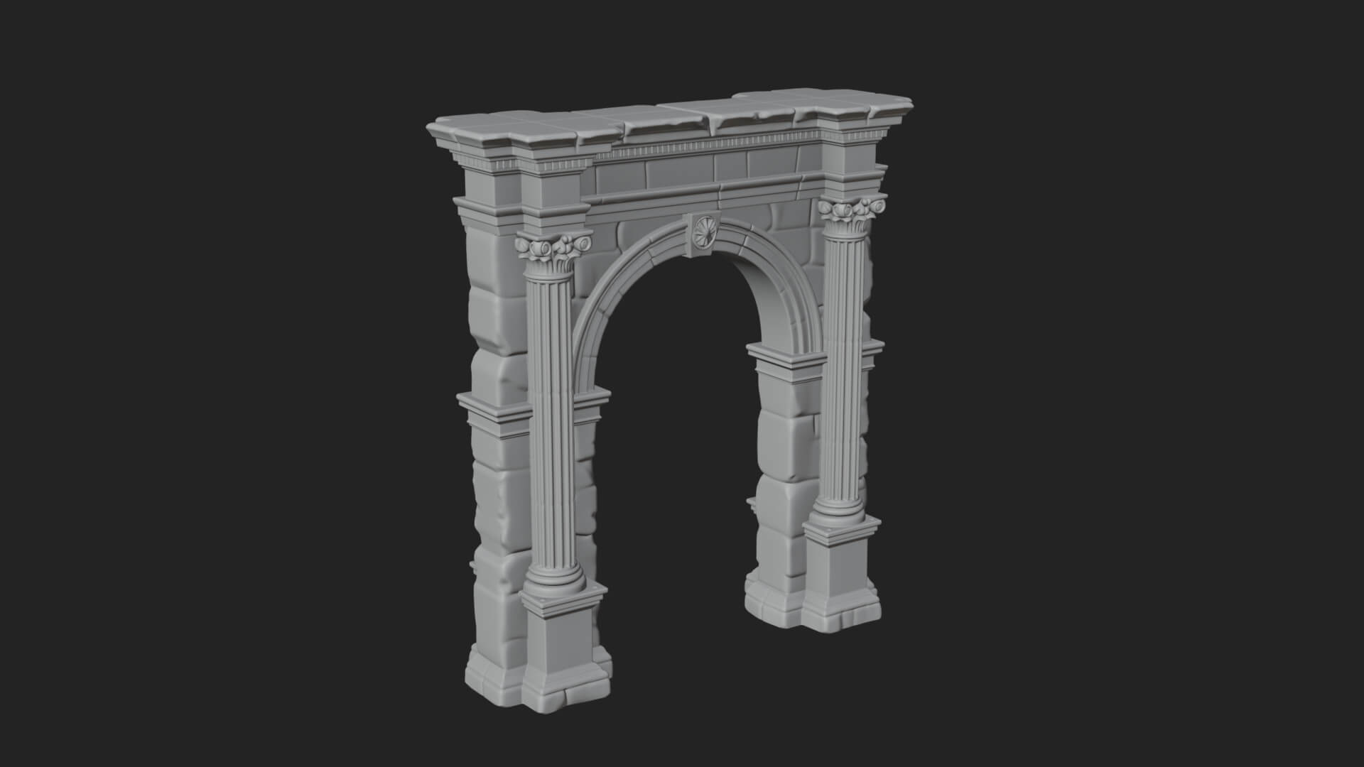 Roman Triumphal Arch Model Design 7 3D Print Model 3D Model
