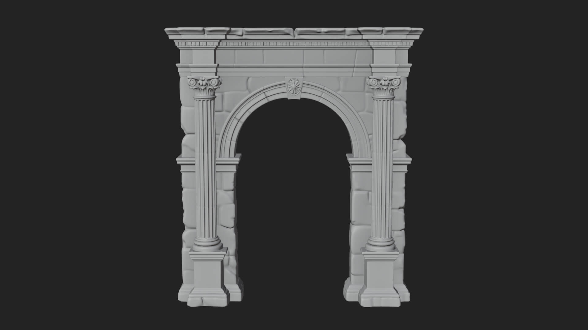 Roman Triumphal Arch Model Design 7 3D Print Model 3D Model