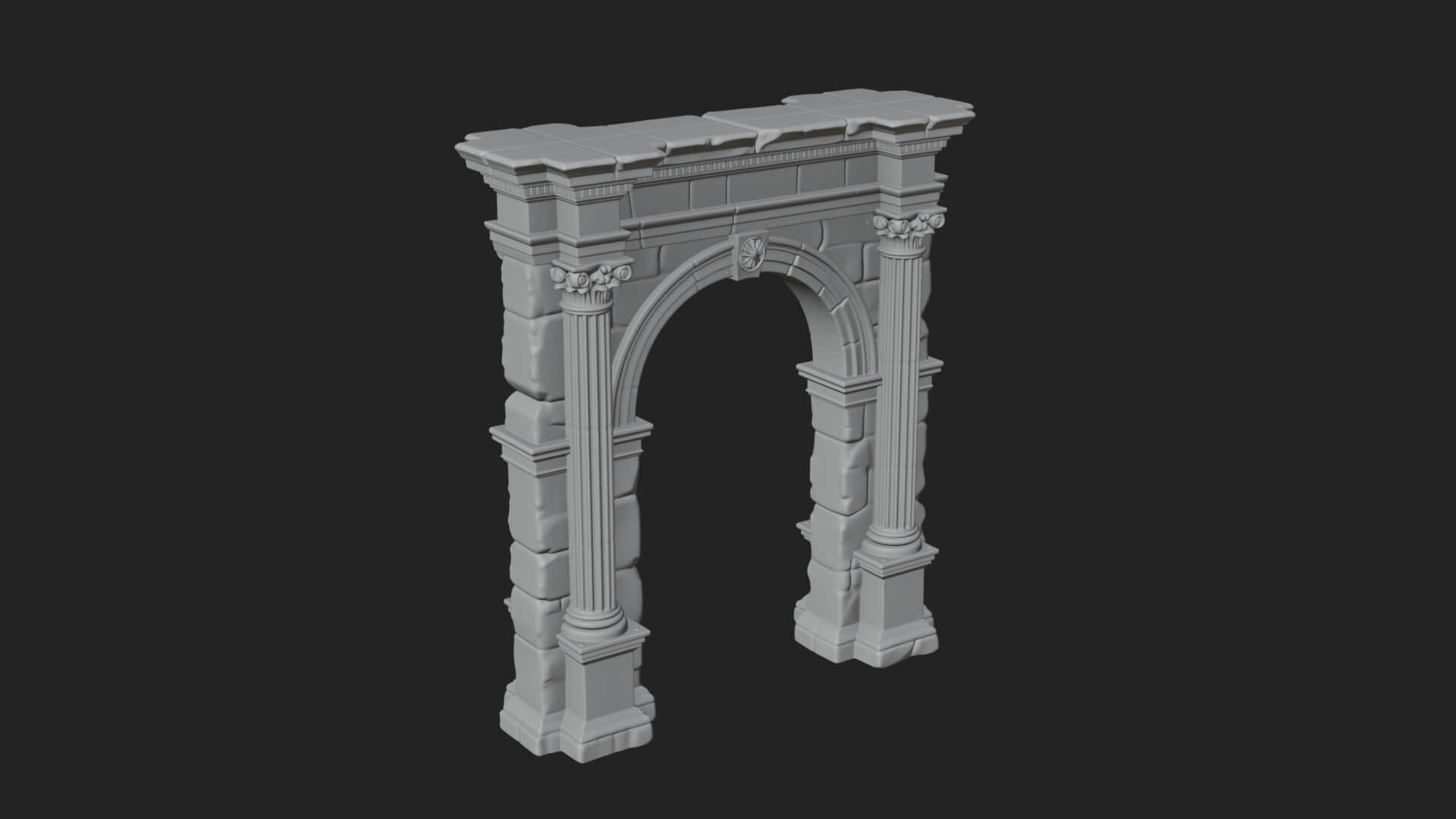 Roman Triumphal Arch Model Design 7 3D Print Model 3D Model