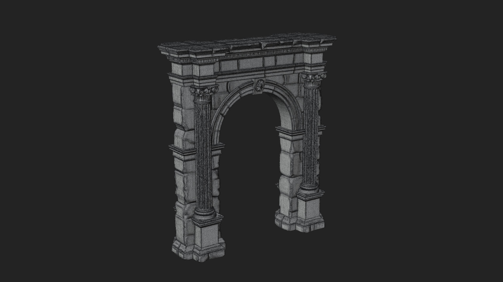 Roman Triumphal Arch Model Design 7 3D Print Model 3D Model