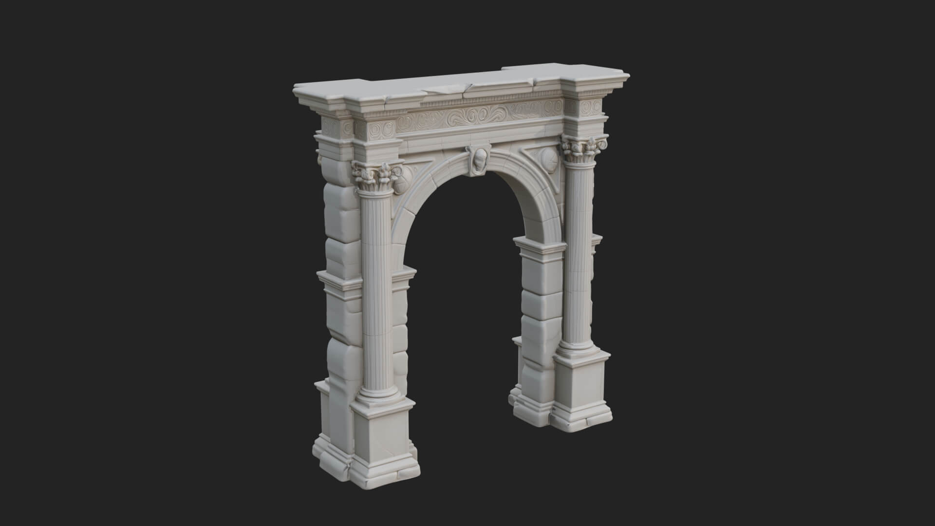 Roman Triumphal Arch Model Design 8 3D Print Model 3D Model