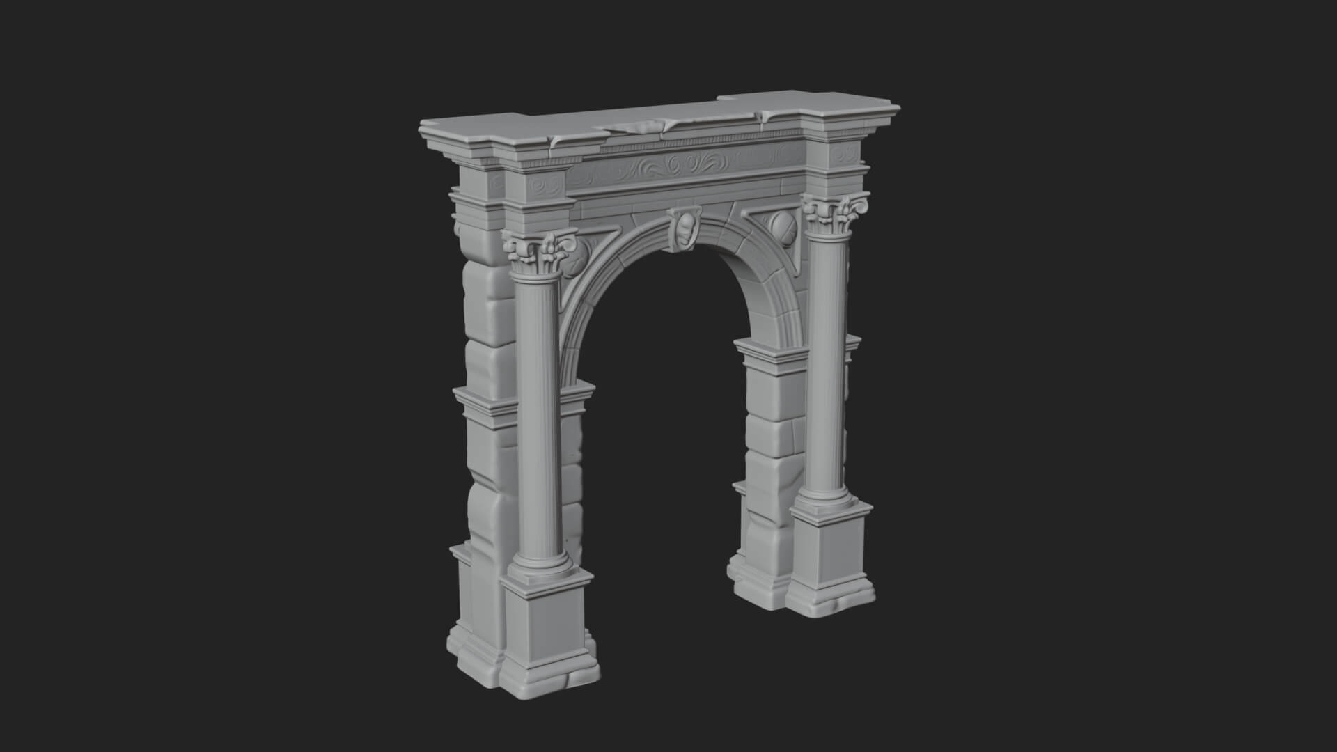 Roman Triumphal Arch Model Design 8 3D Print Model 3D Model