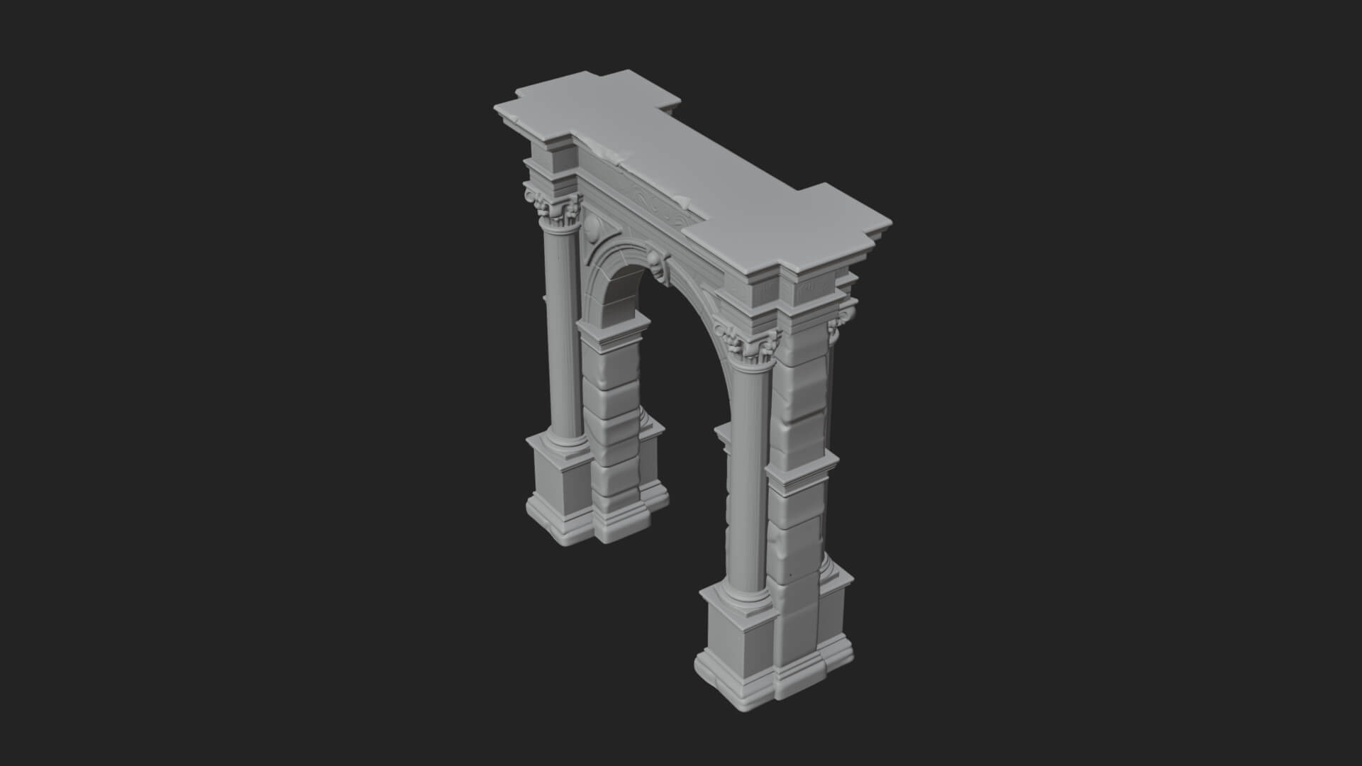 Roman Triumphal Arch Model Design 8 3D Print Model 3D Model