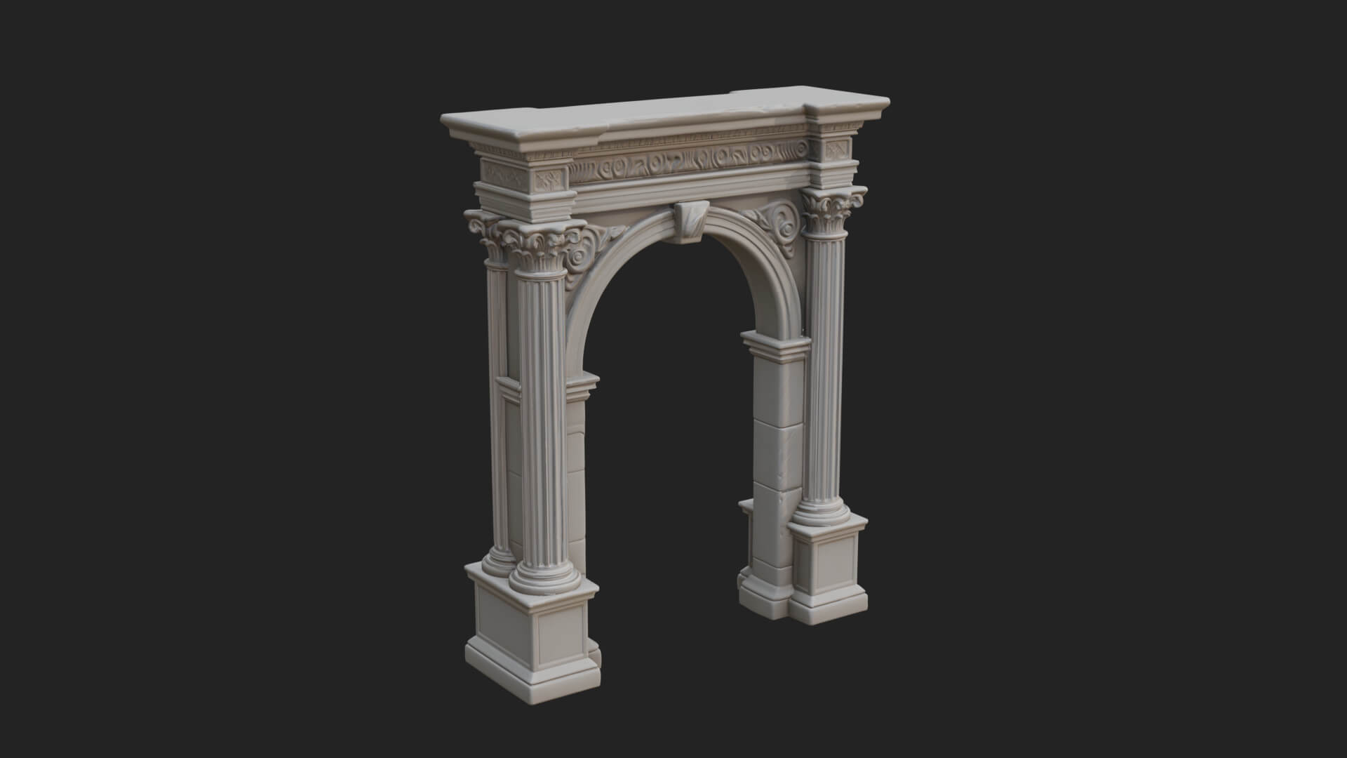 Roman Triumphal Arch Model Design 9 3D Print Model 3D Model