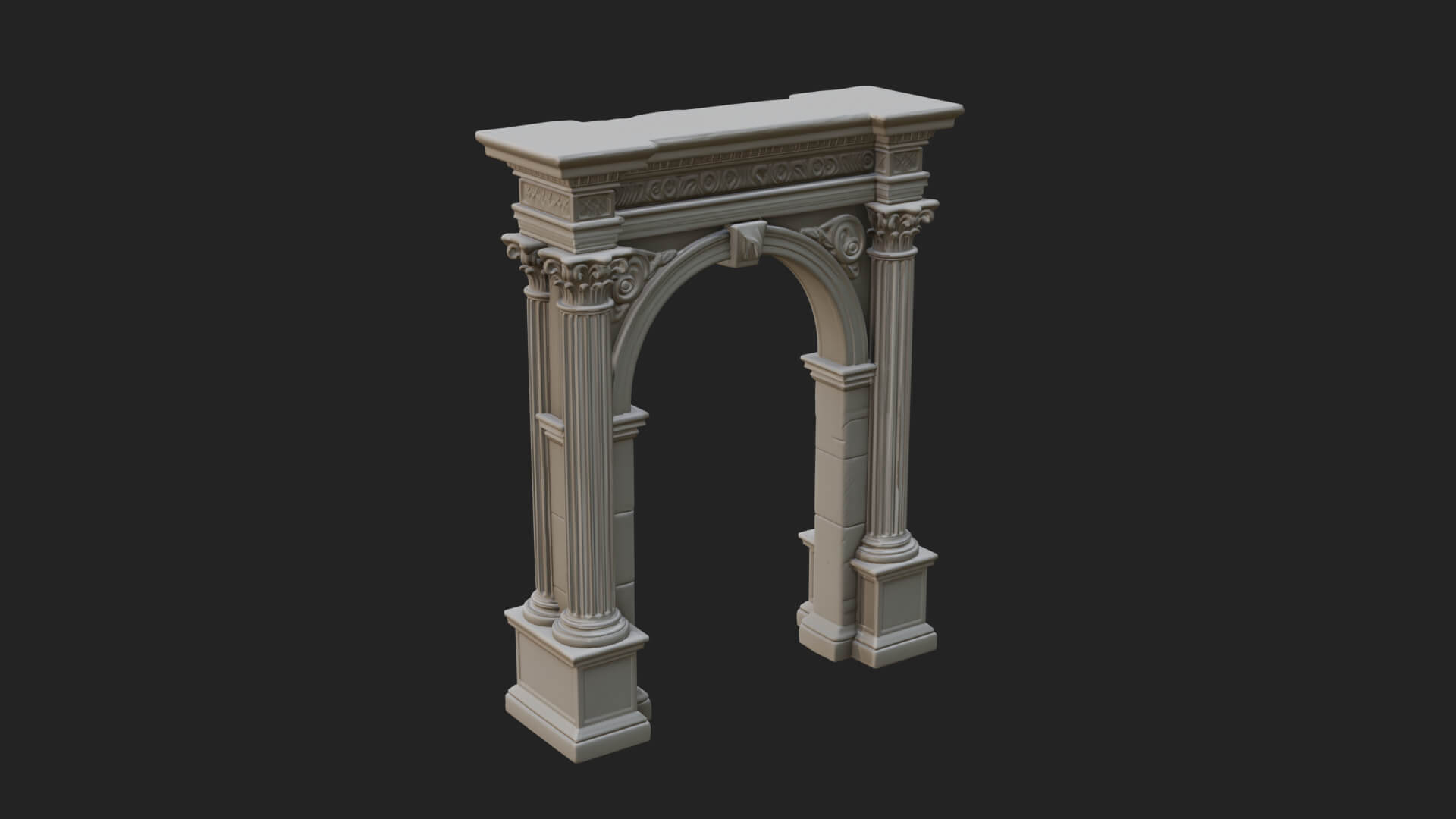 Roman Triumphal Arch Model Design 9 3D Print Model 3D Model