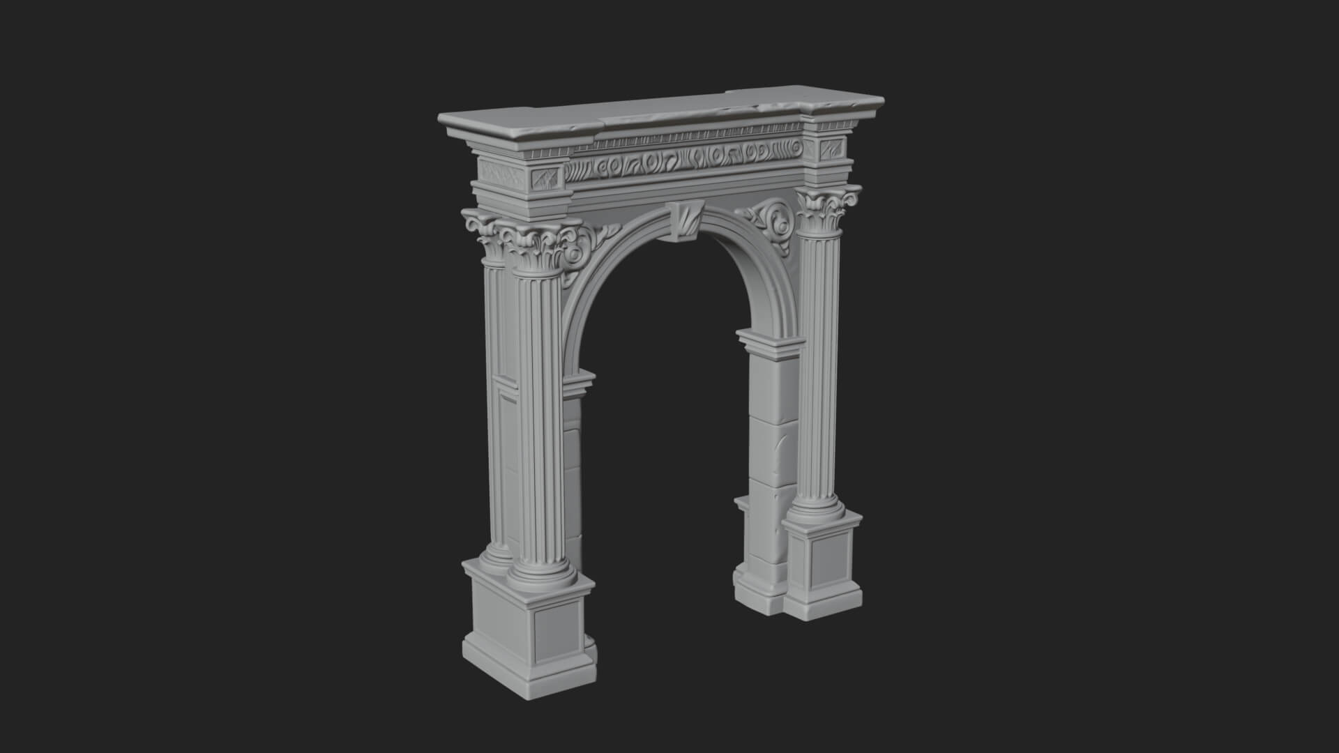 Roman Triumphal Arch Model Design 9 3D Print Model 3D Model