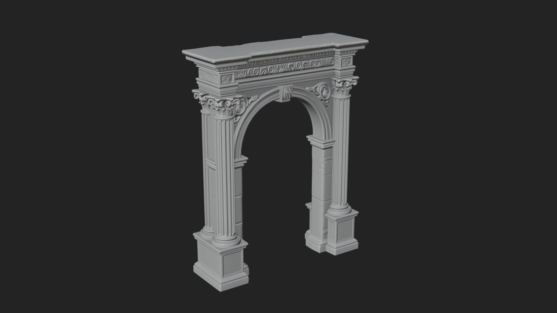 Roman Triumphal Arch Model Design 9 3D Print Model 3D Model