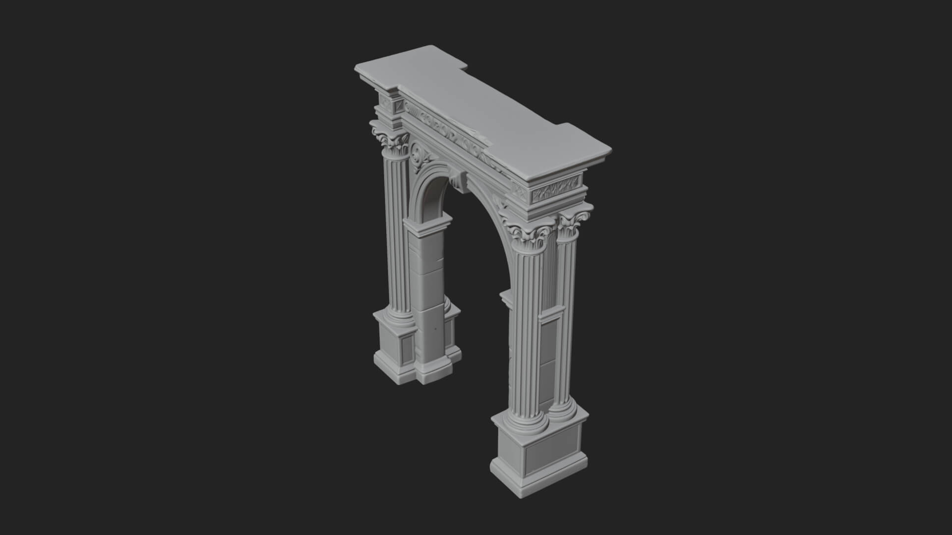Roman Triumphal Arch Model Design 9 3D Print Model 3D Model