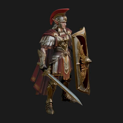Rome Armored Champion Design 12 3D Print Model