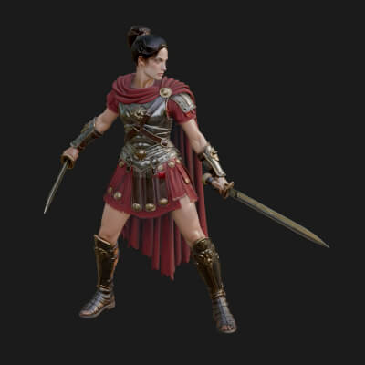 Rome Gladiatrix Design 3 3D Print Model