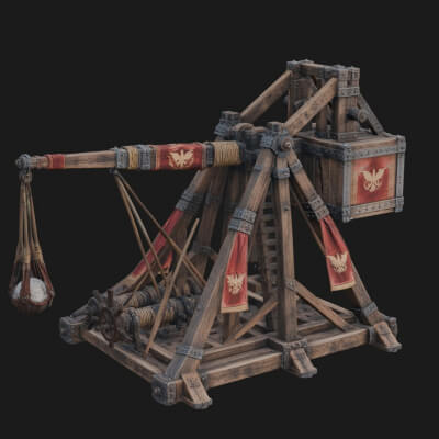 Rome Trebuchet Design 1 3D Print Model