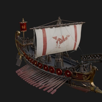 Rome War Galley Design 5 3D Print Model