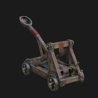Rome Wheeled Catapult Design 1 3D Print Model