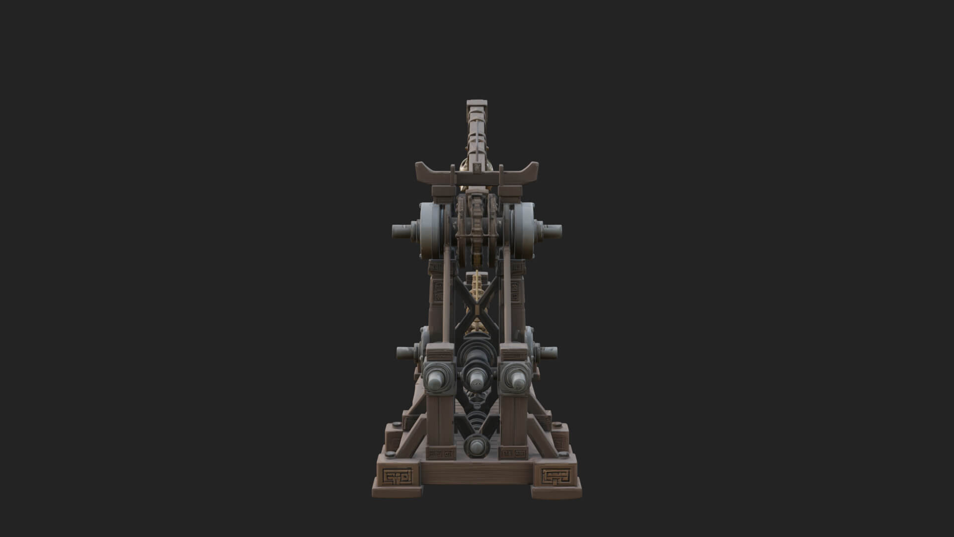 Rope Bundle Trebuchet Model Design 2 3D Print Model 3D Model