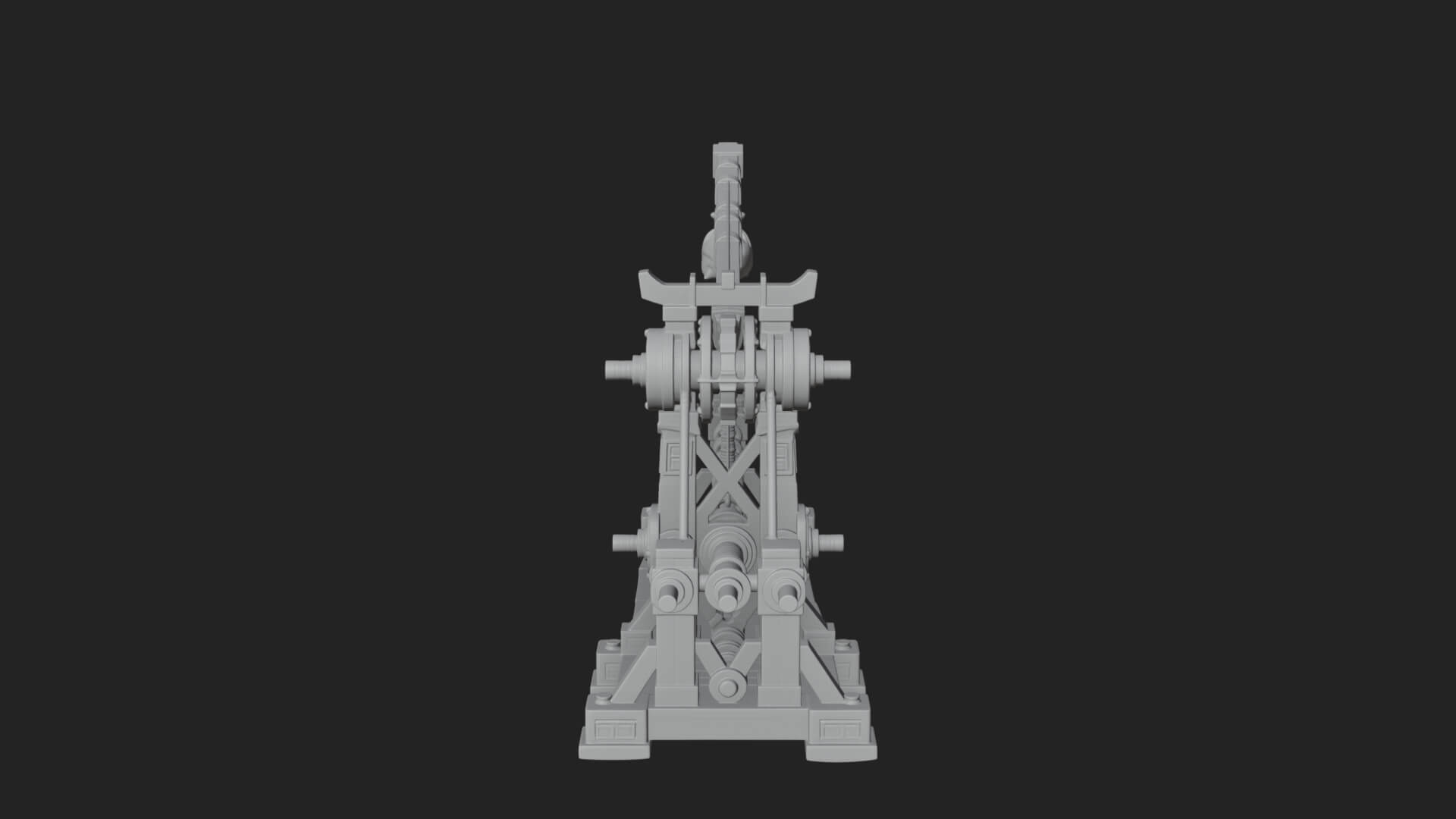 Rope Bundle Trebuchet Model Design 2 3D Print Model 3D Model