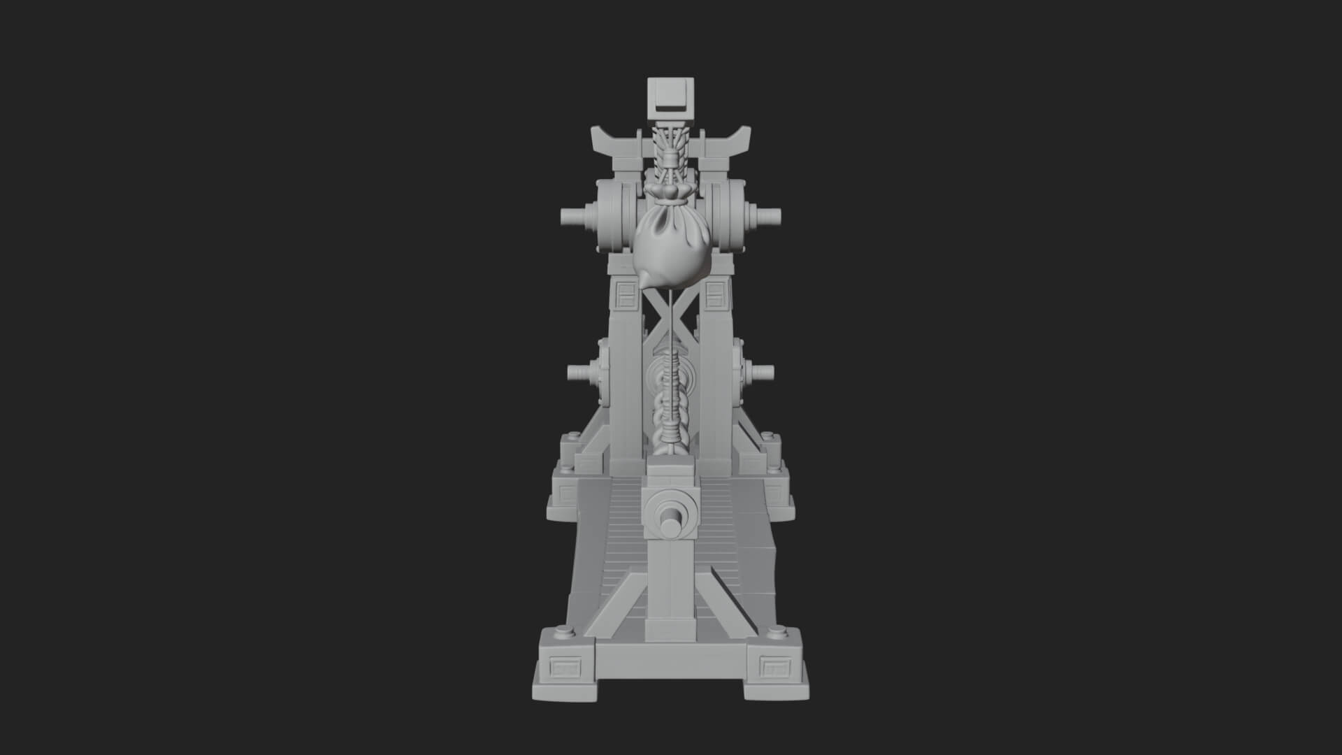 Rope Bundle Trebuchet Model Design 2 3D Print Model 3D Model