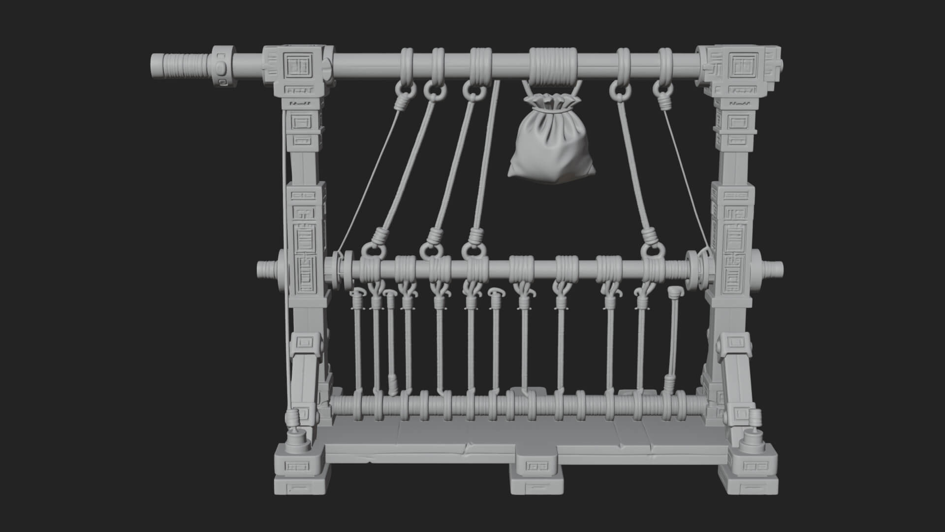 Rope Bundle Trebuchet Model Design 3 3D Print Model 3D Model