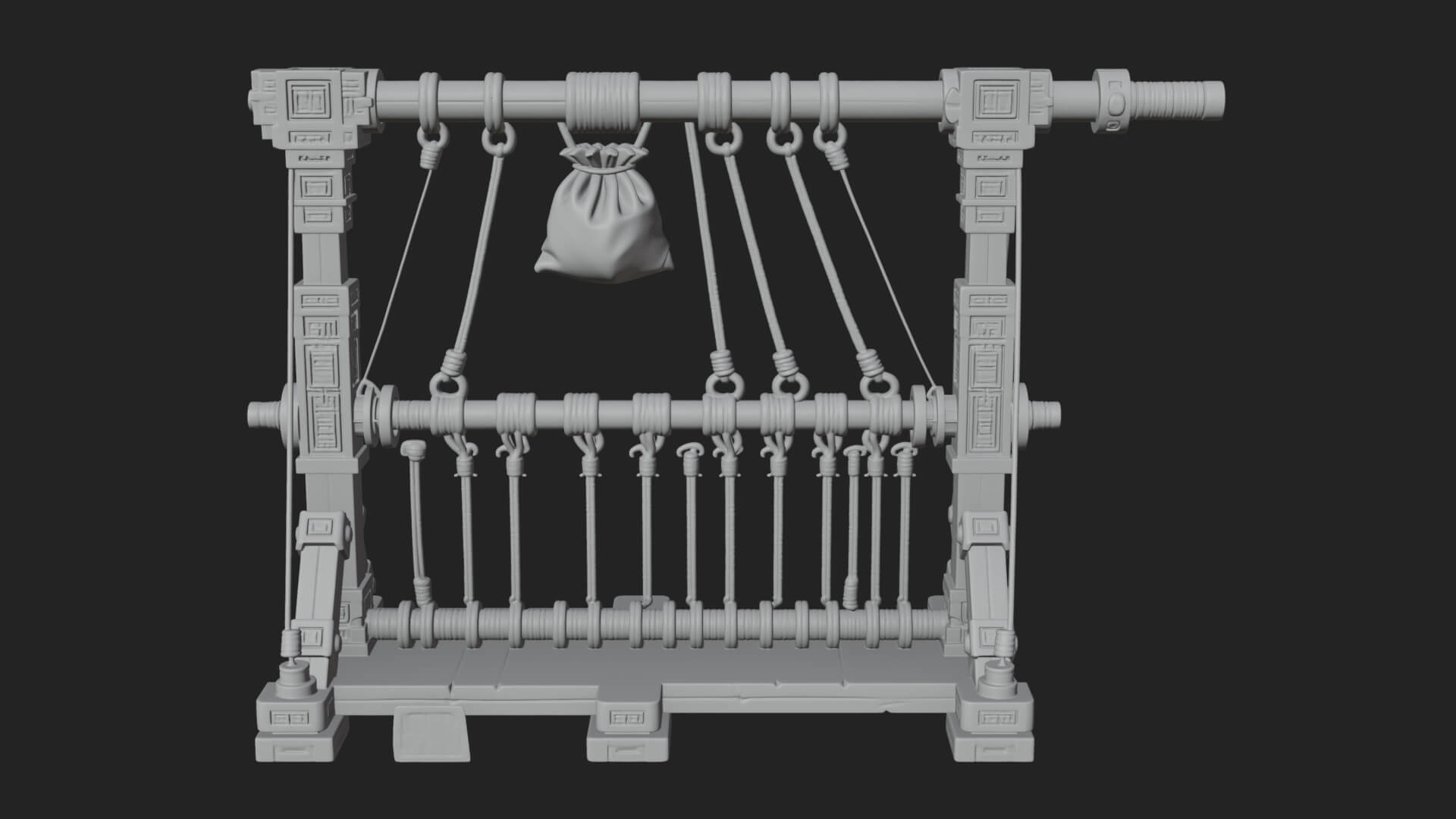 Rope Bundle Trebuchet Model Design 3 3D Print Model 3D Model