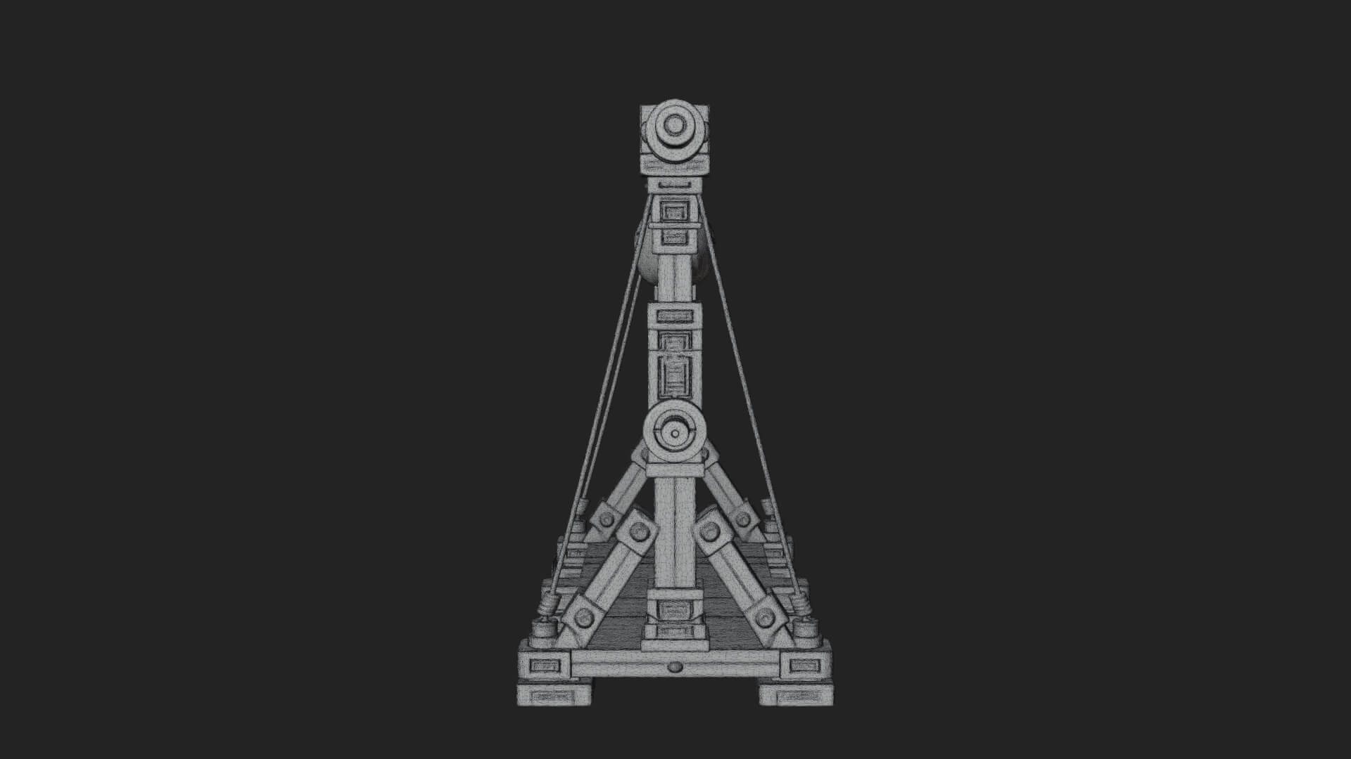 Rope Bundle Trebuchet Model Design 3 3D Print Model 3D Model