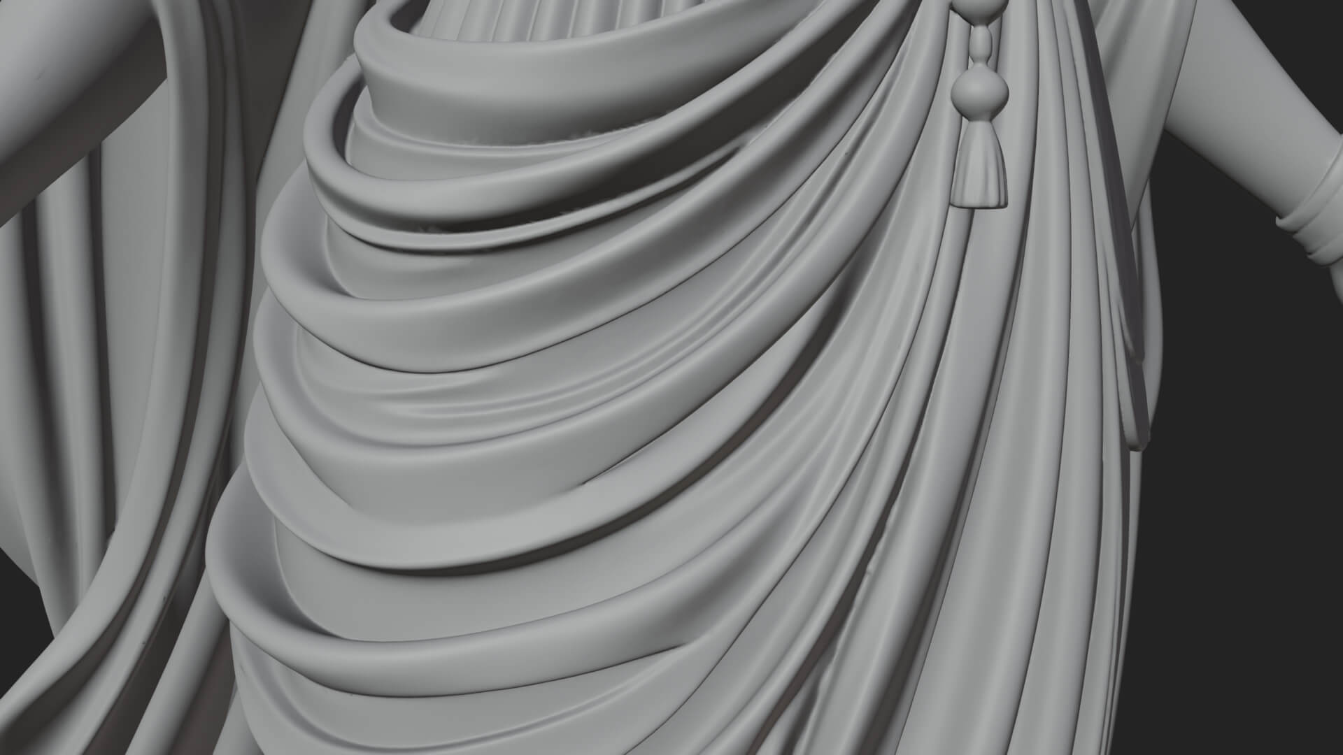 Rose-Crowned Goddess Statue Design 5 3D Print Model 3D Model