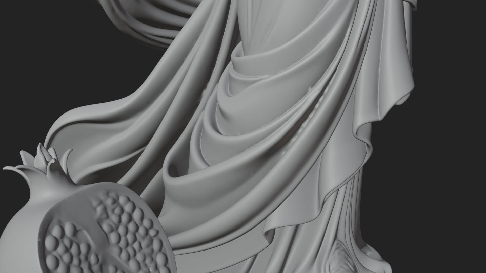Rose Crowned Goddess Statue Design 8 3D Print Model 3D Model