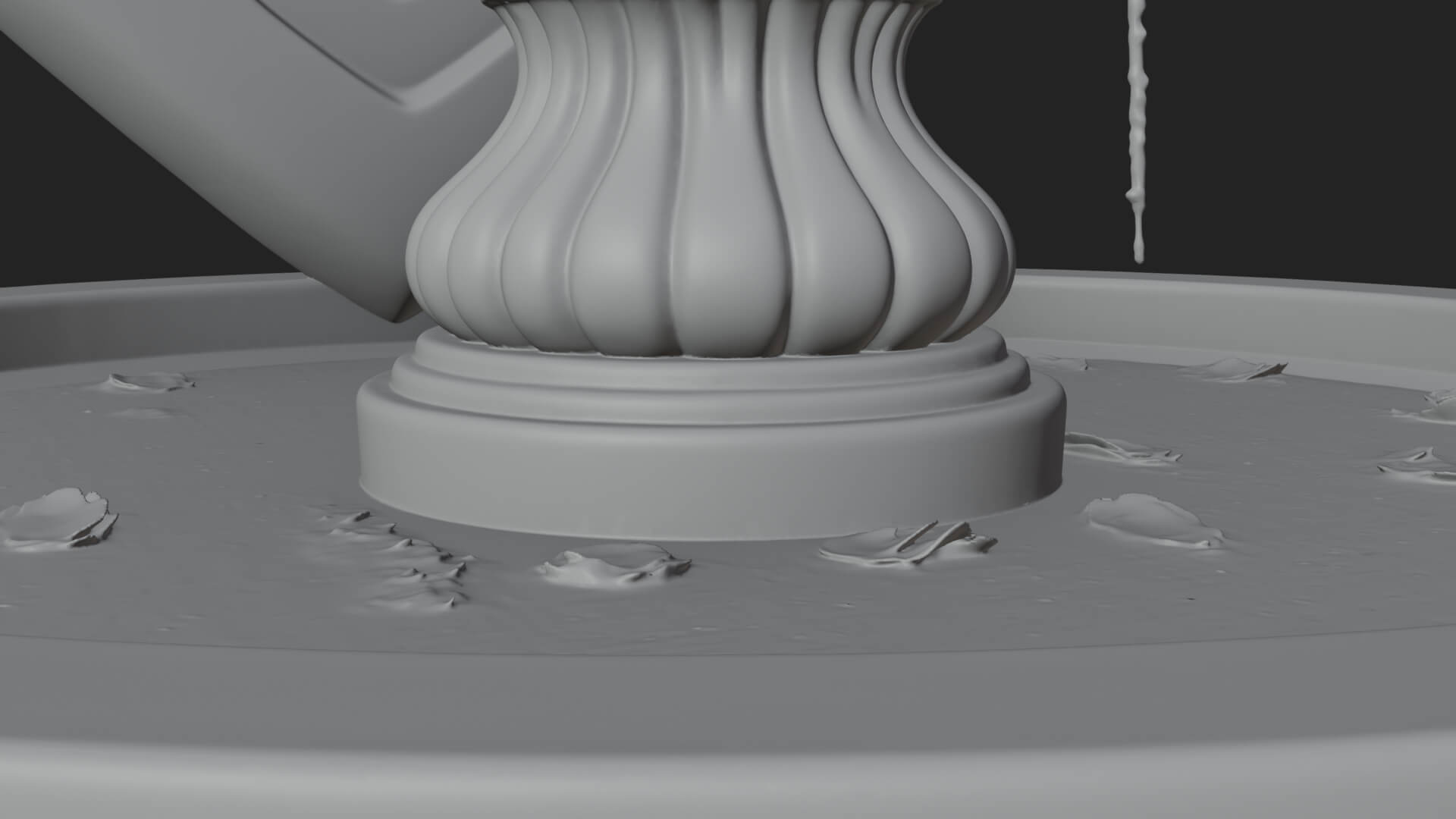 Rose Flower Garden Fountain Model Design 1 3D Print Model 3D Model