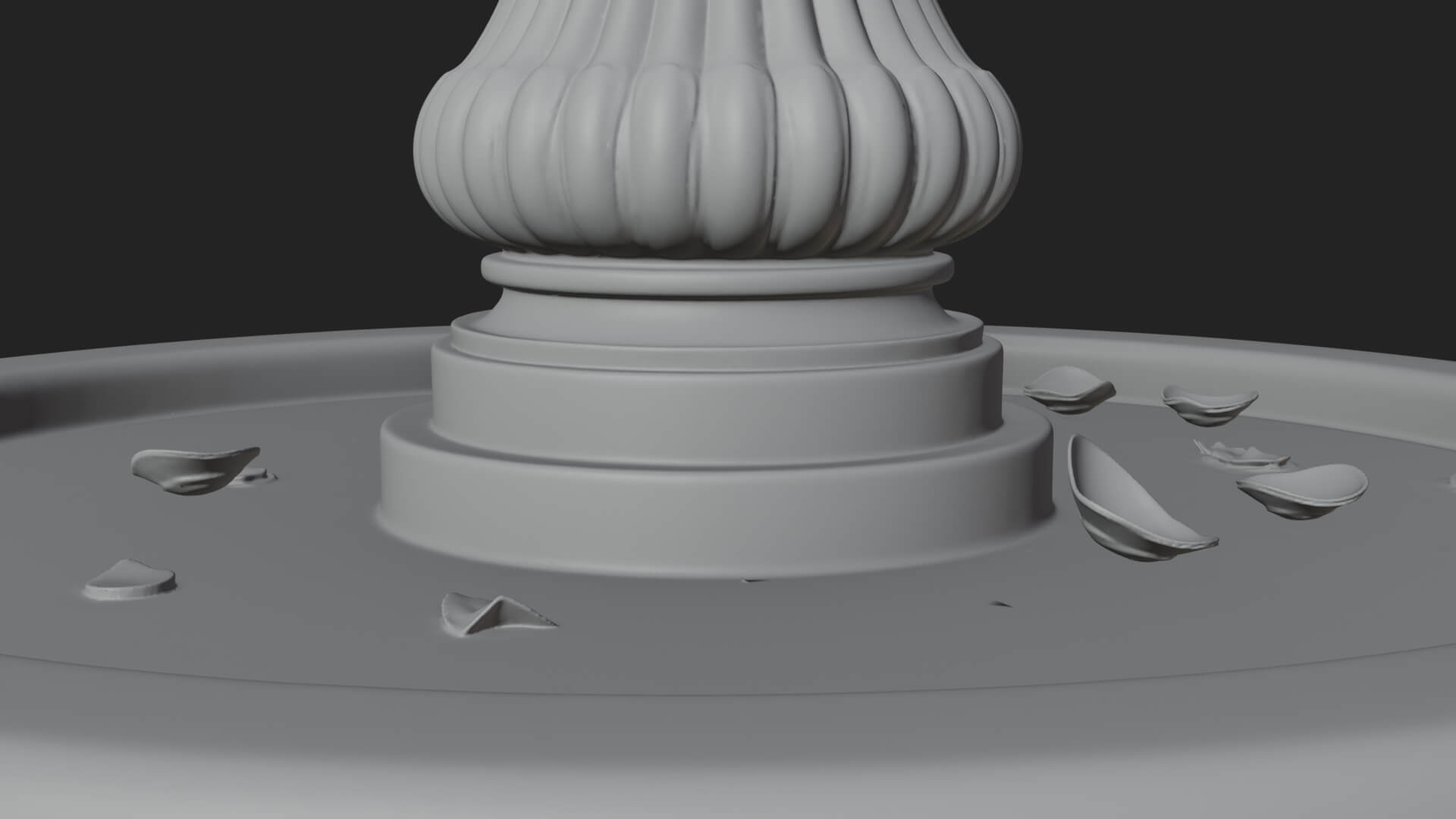 Rose Flower Garden Fountain Model Design 2 3D Print Model 3D Model