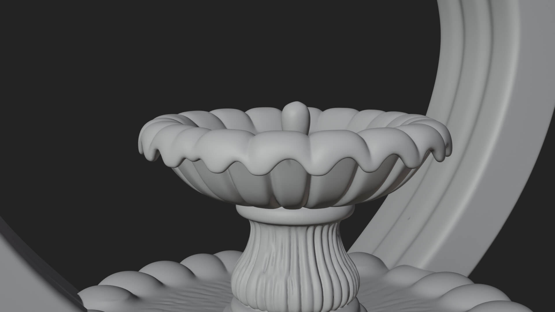 Rose Flower Garden Fountain Model Design 3 3D Print Model 3D Model