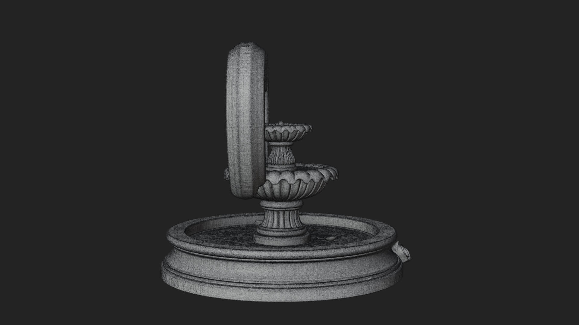 Rose Flower Garden Fountain Model Design 3 3D Print Model 3D Model