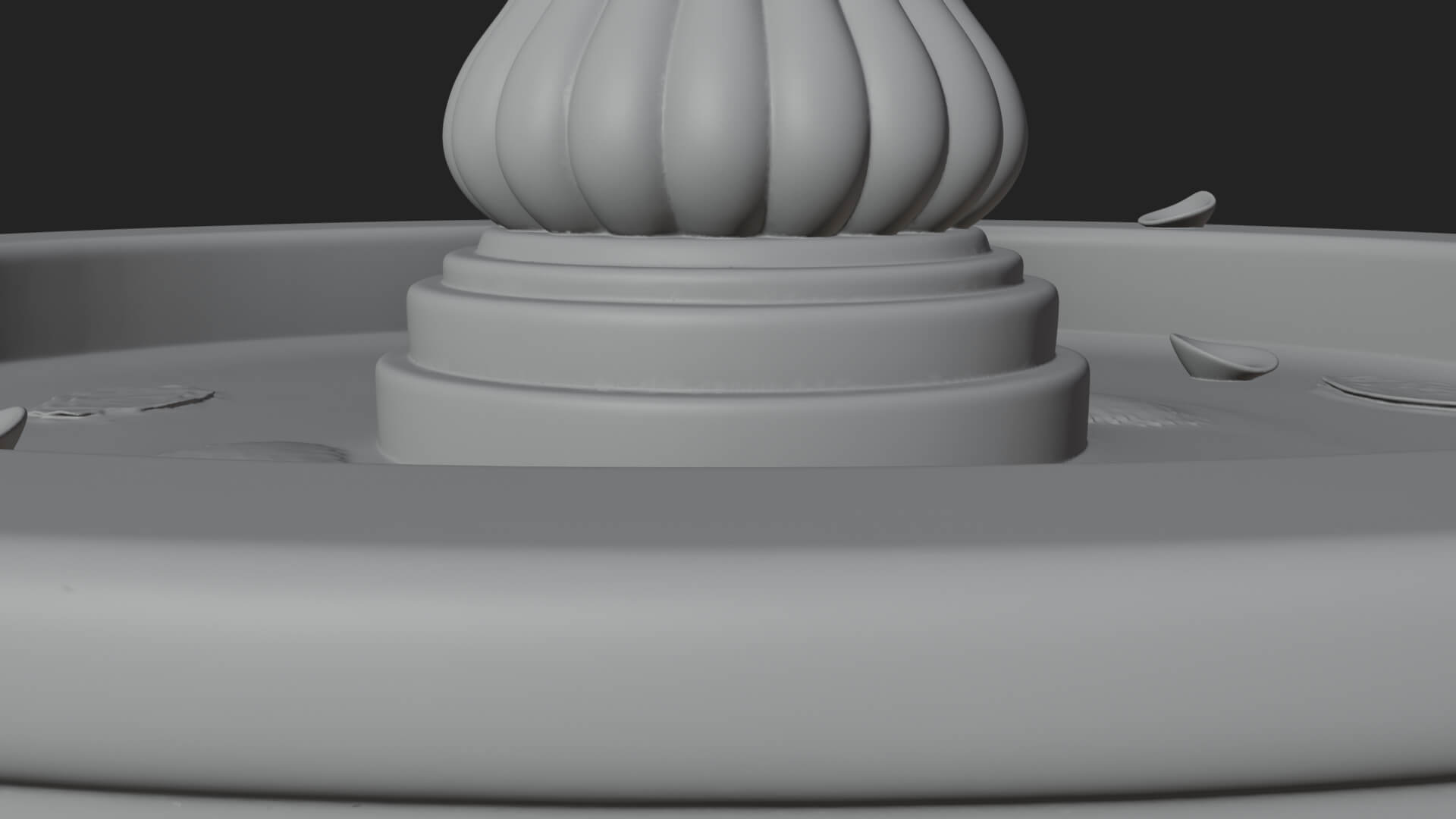 Rose Flower Garden Fountain Model Design 4 3D Print Model 3D Model