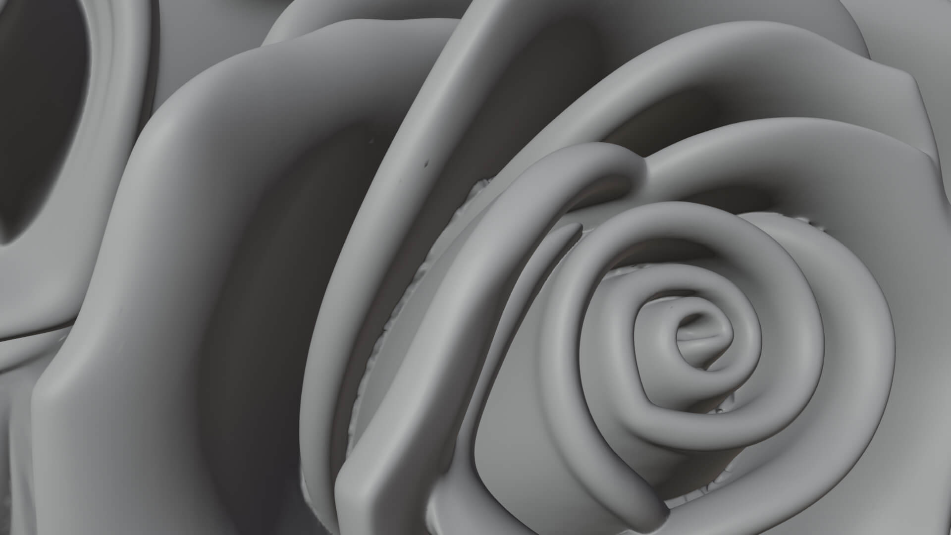 Rose Flower Heart Vase Design 1 3D Print Model 3D Model