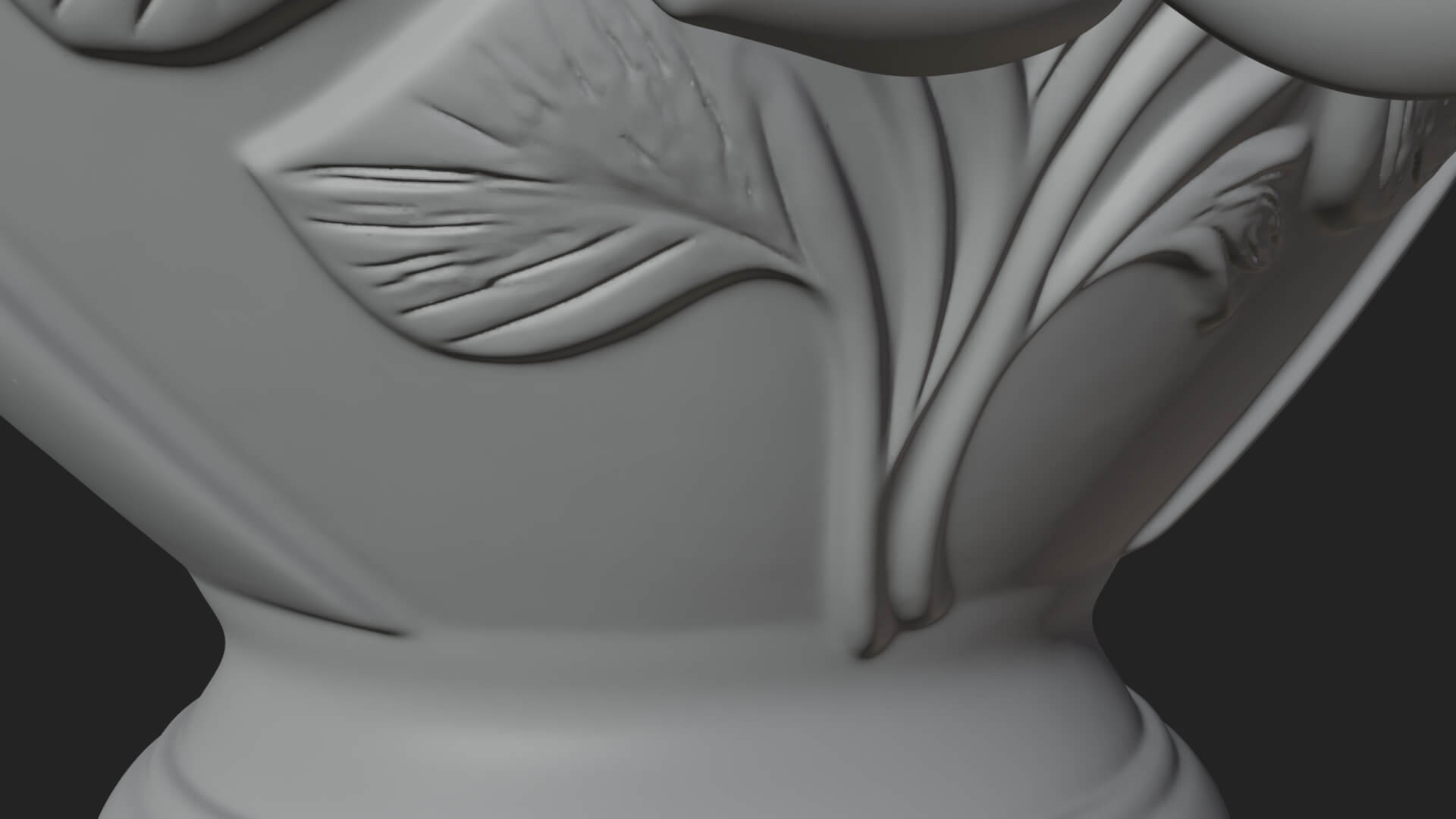 Rose Flower Heart Vase Design 1 3D Print Model 3D Model