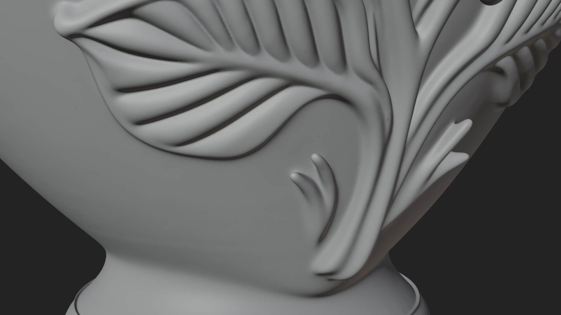 Rose Flower Heart Vase Design 2 3D Print Model 3D Model