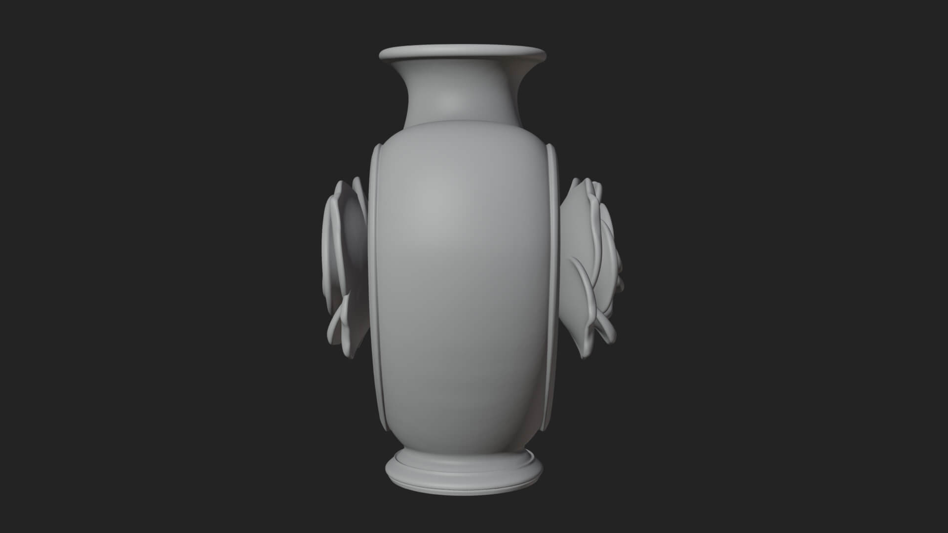 Rose Flower Heart Vase Design 3 3D Print Model 3D Model
