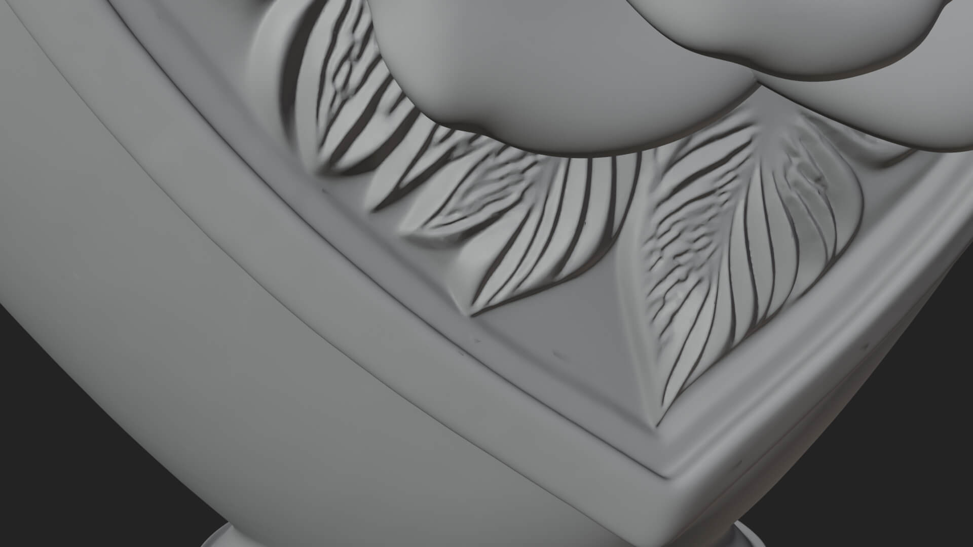 Rose Flower Heart Vase Design 3 3D Print Model 3D Model