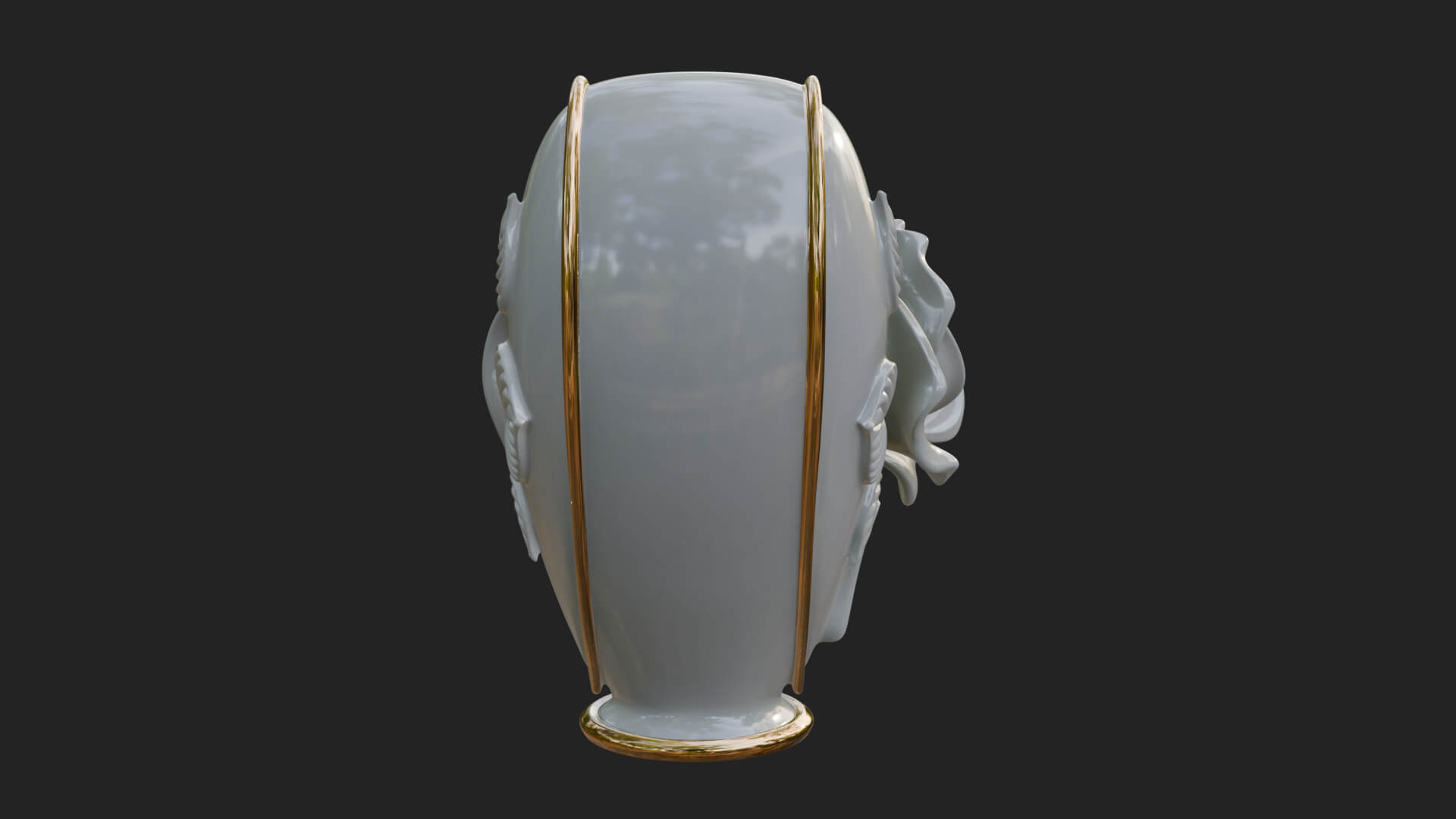Rose Flower Heart Vase Design 4 3D Print Model 3D Model