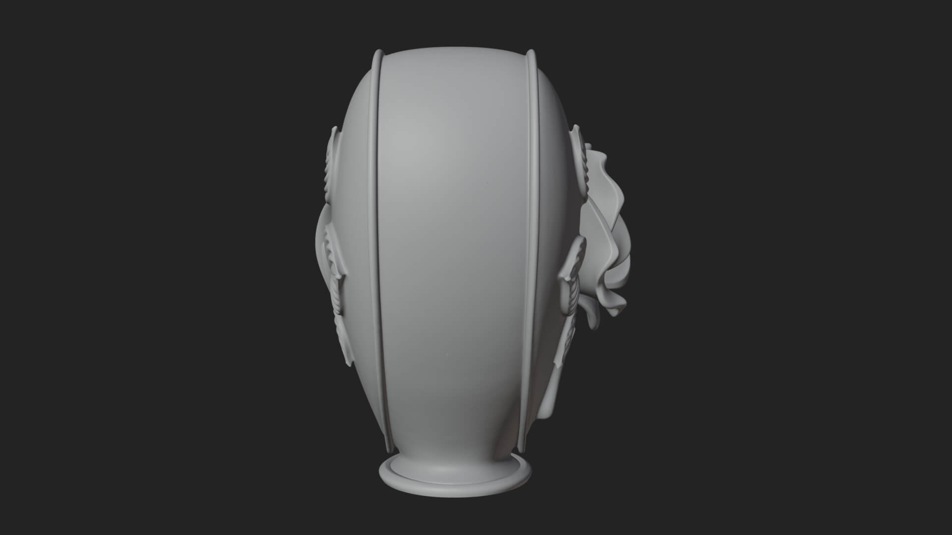 Rose Flower Heart Vase Design 4 3D Print Model 3D Model