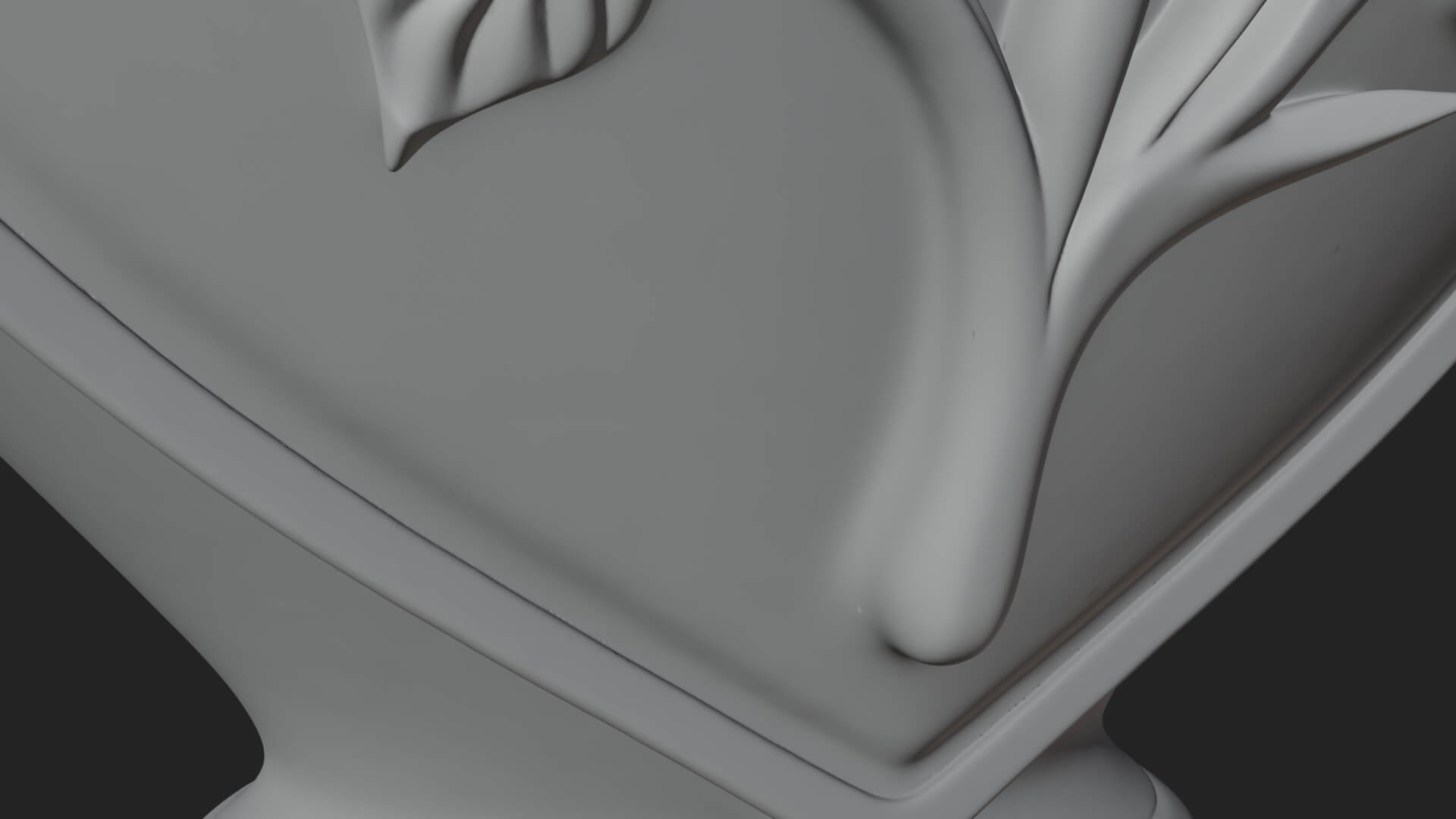 Rose Flower Heart Vase Design 4 3D Print Model 3D Model