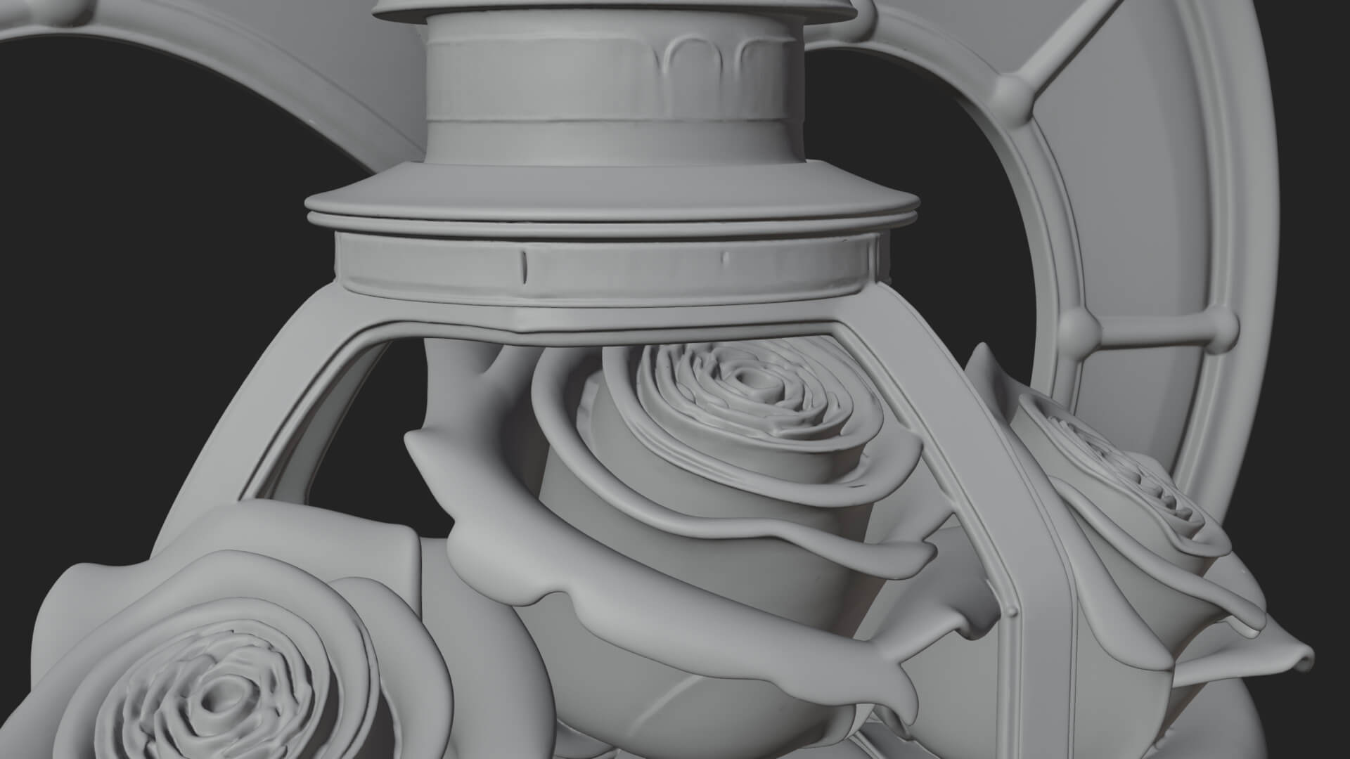 Rose Flower Lantern Model Design 1 3D Print Model 3D Model
