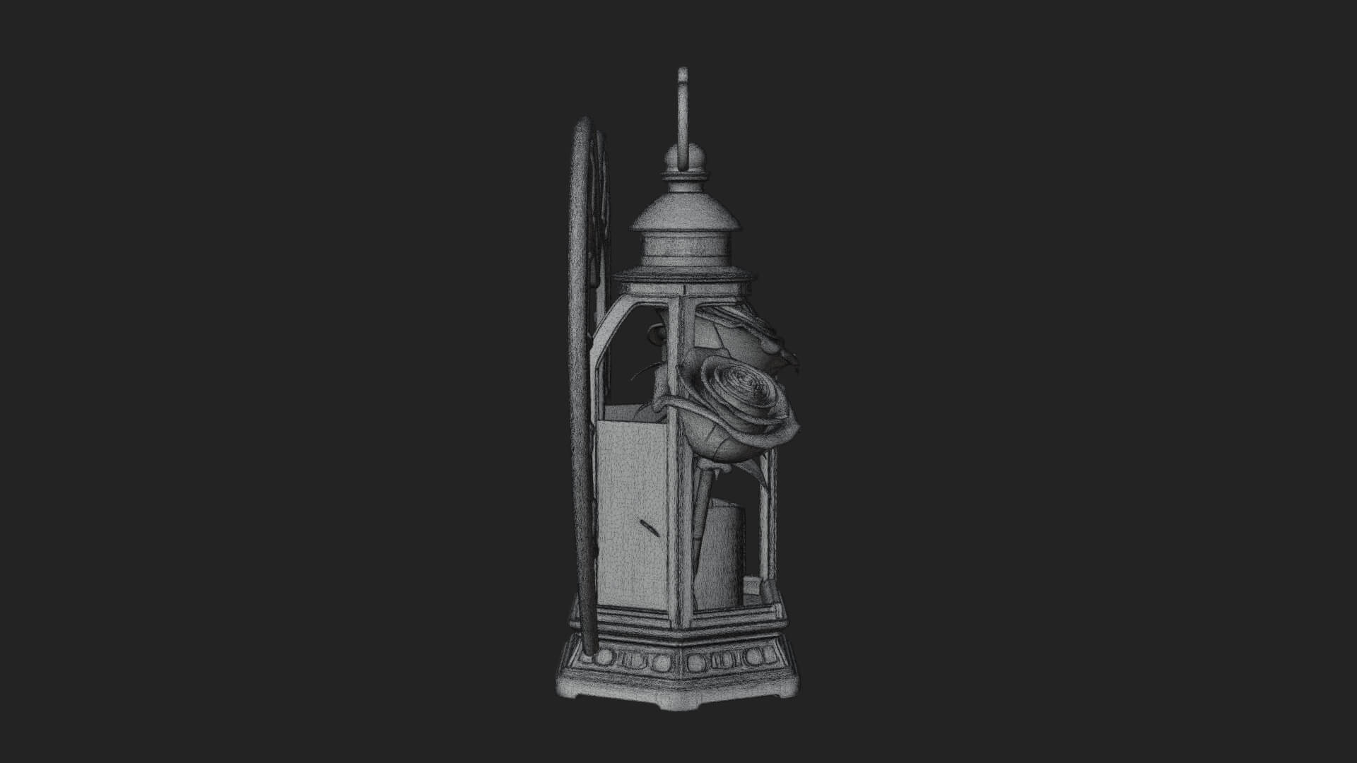 Rose Flower Lantern Model Design 1 3D Print Model 3D Model