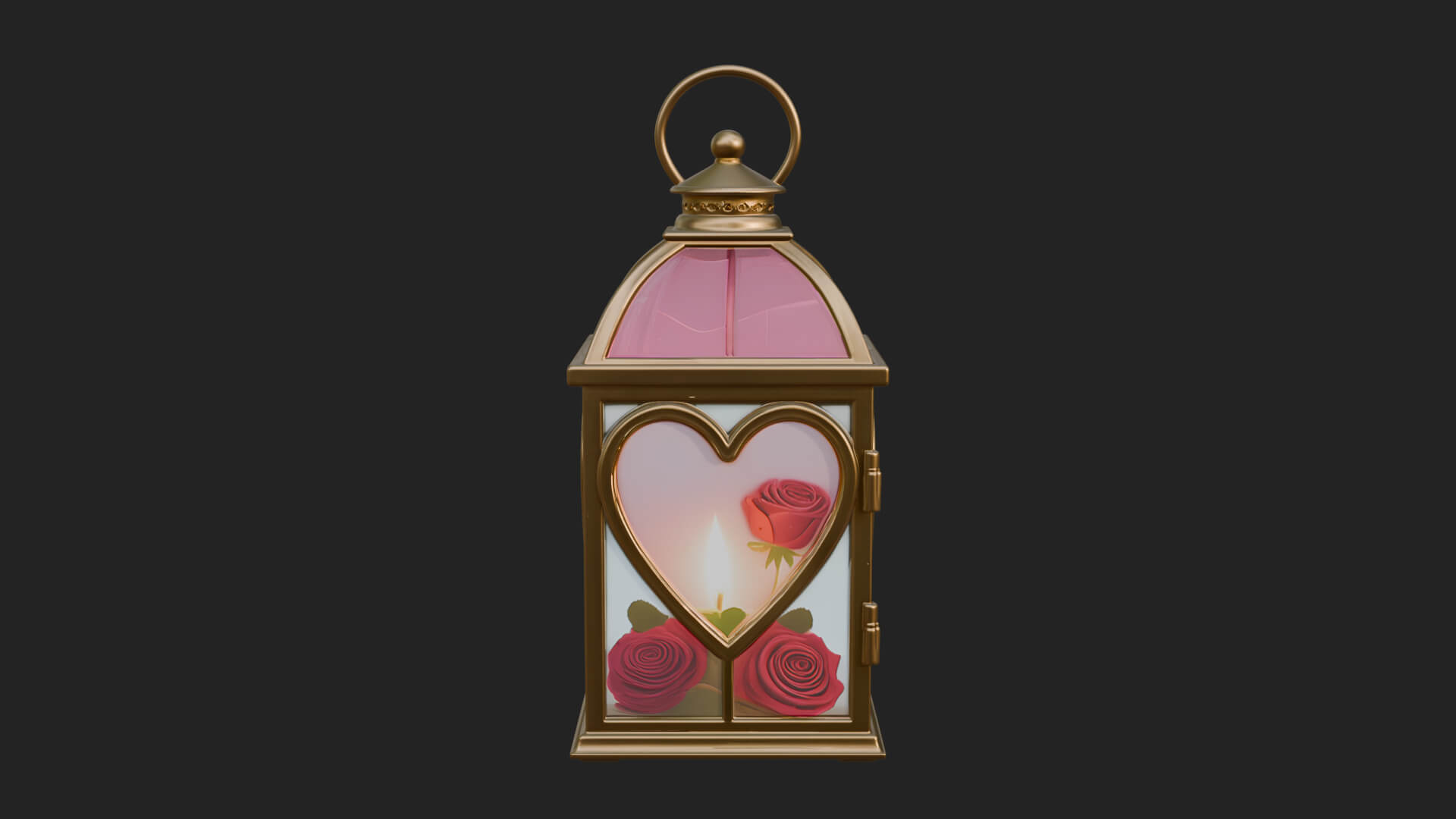 Rose Flower Lantern Model Design 2 3D Print Model 3D Model