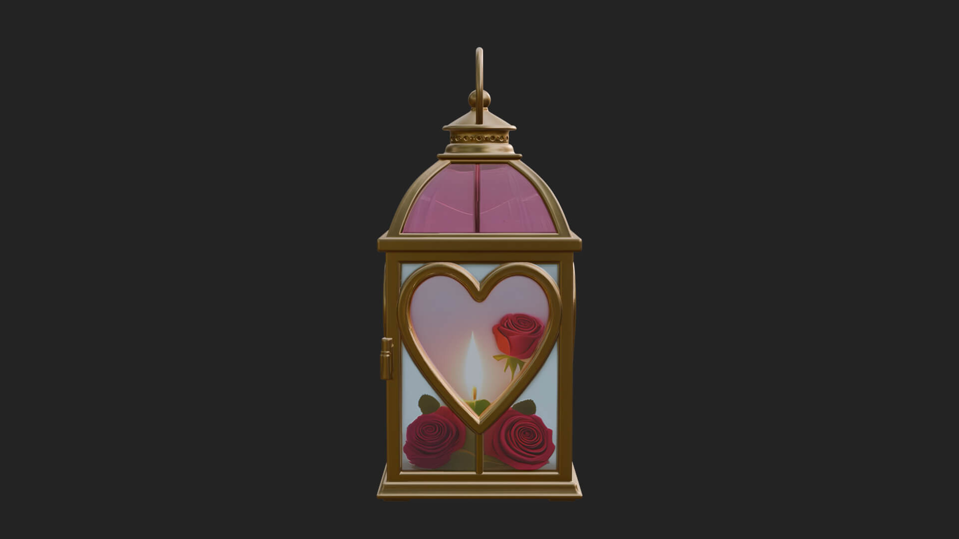 Rose Flower Lantern Model Design 2 3D Print Model 3D Model