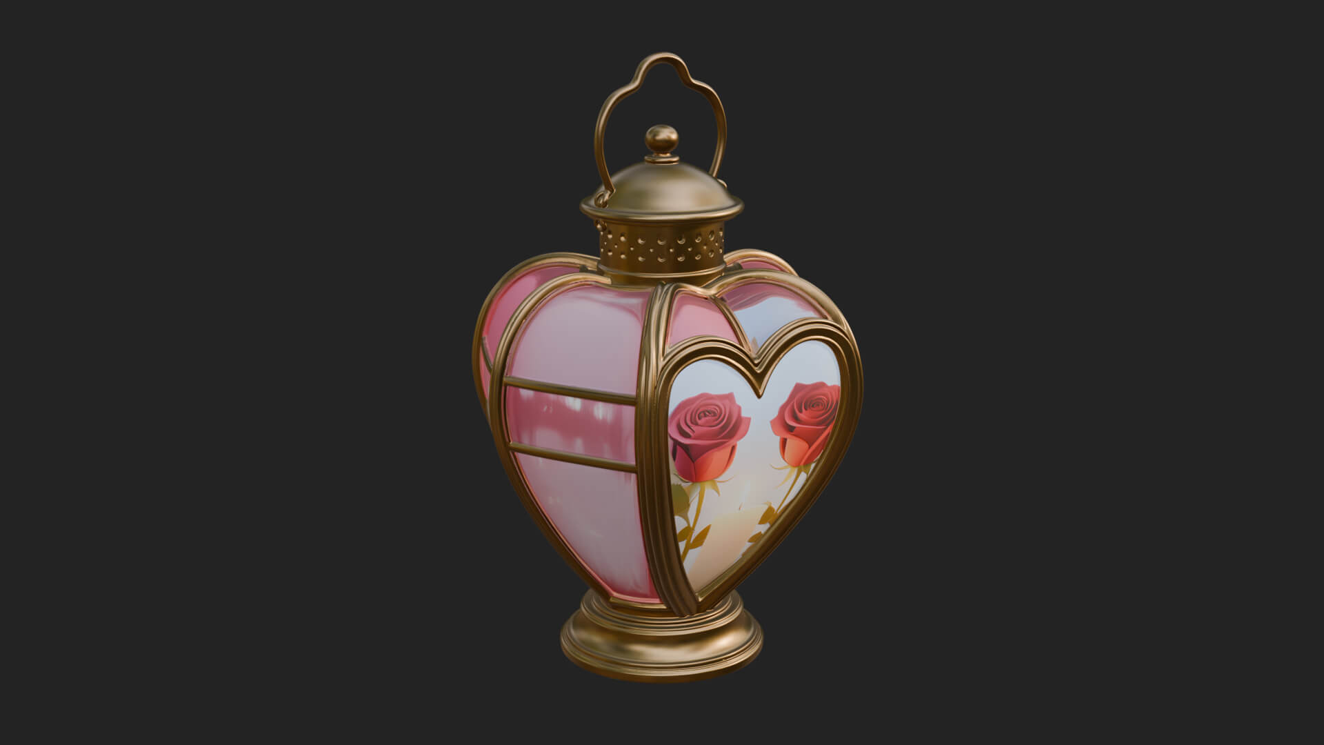 Rose Flower Lantern Model Design 3 3D Print Model 3D Model