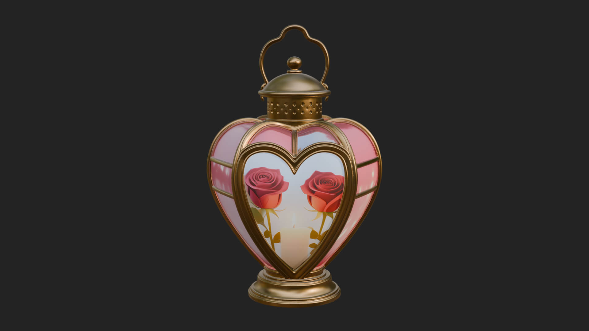 Rose Flower Lantern Model Design 3 3D Print Model 3D Model