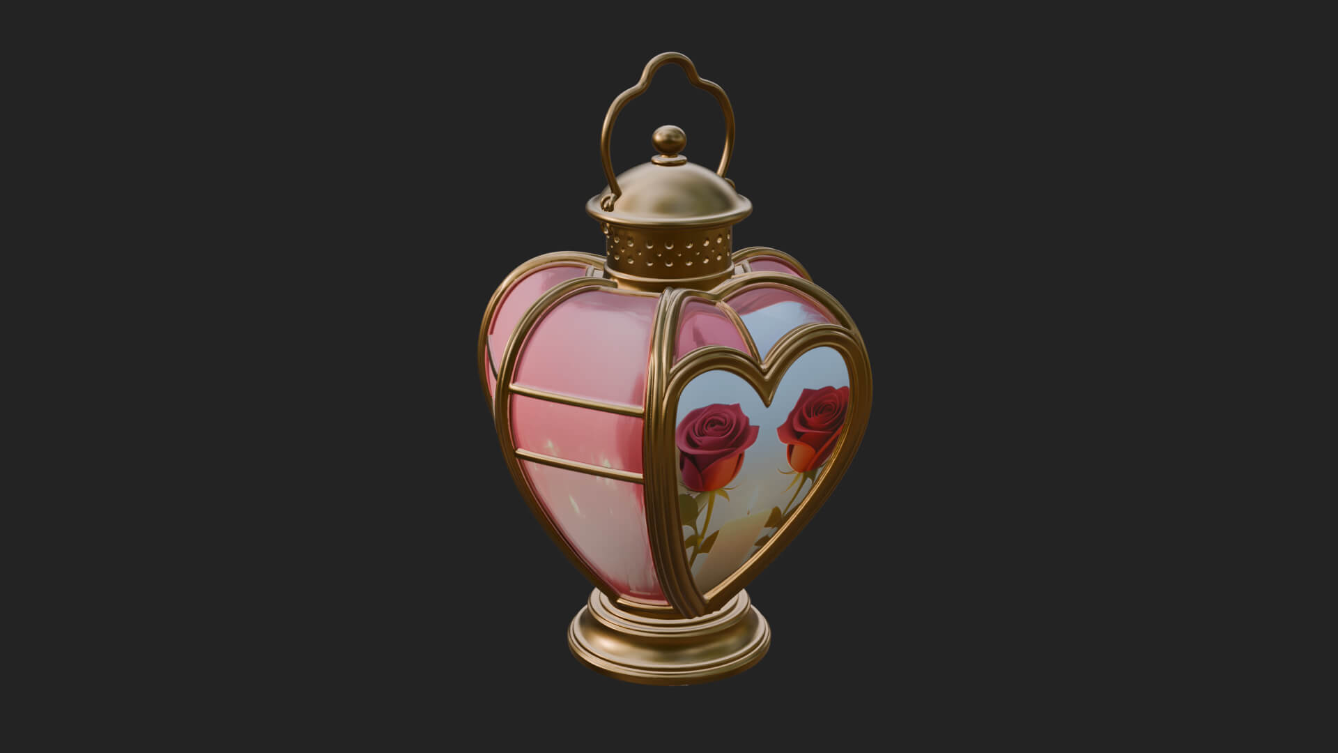 Rose Flower Lantern Model Design 3 3D Print Model 3D Model
