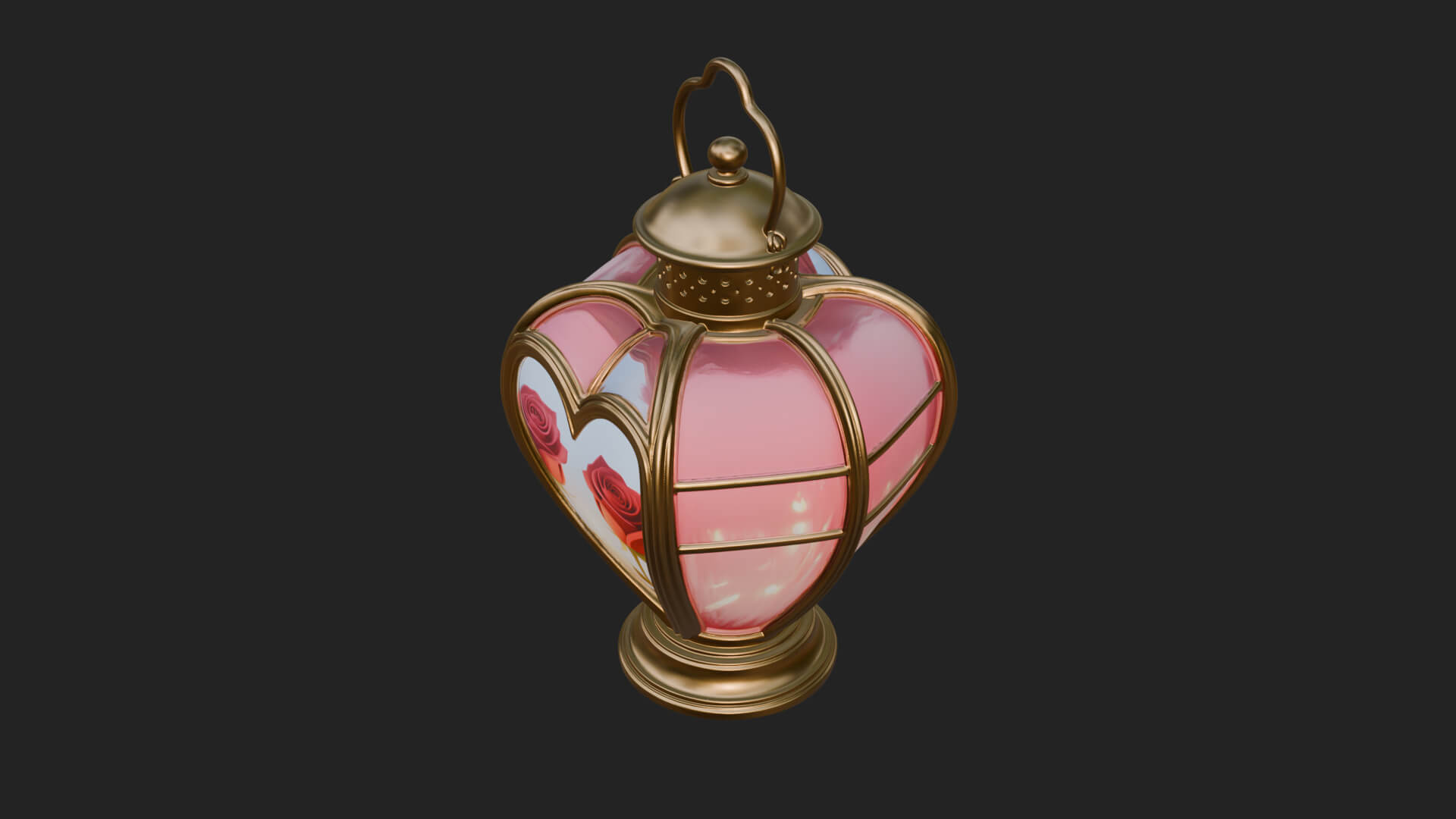 Rose Flower Lantern Model Design 3 3D Print Model 3D Model
