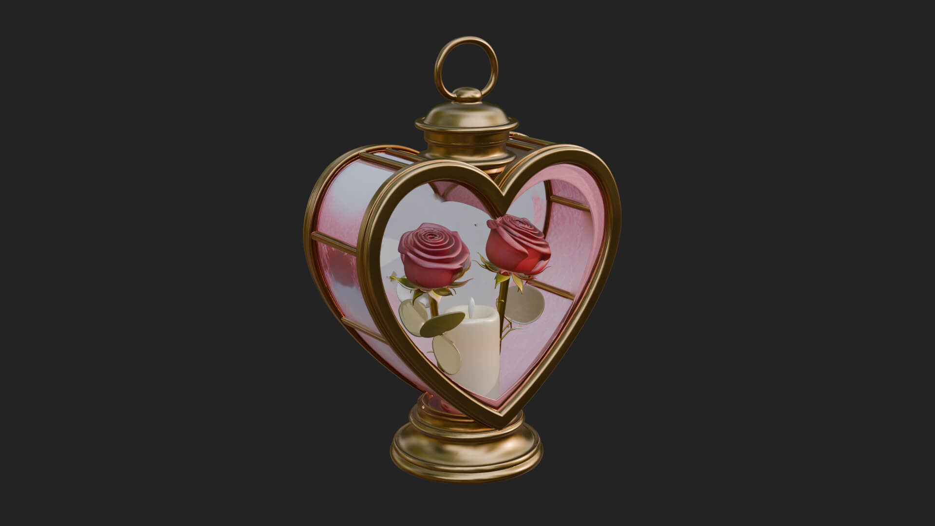 Rose Flower Lantern Model Design 4 3D Print Model 3D Model