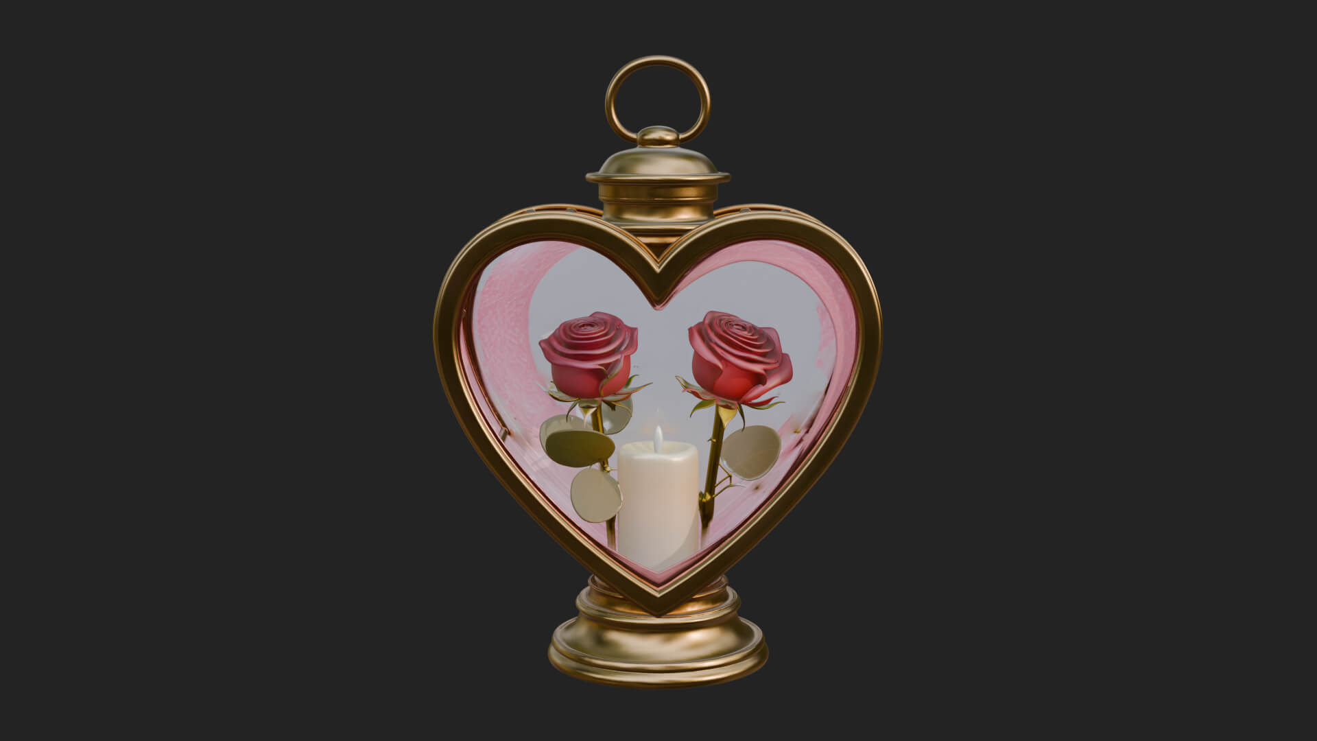 Rose Flower Lantern Model Design 4 3D Print Model 3D Model